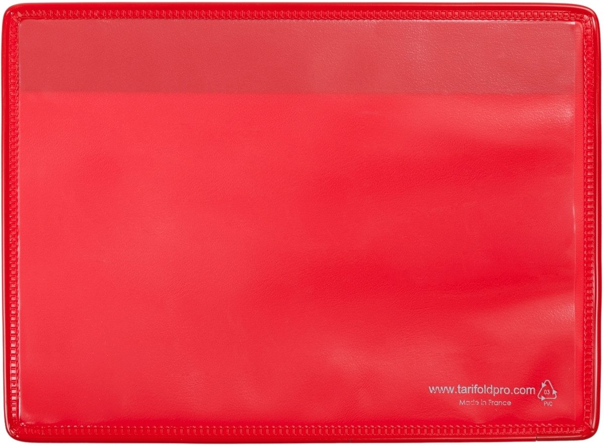 Fächermappe Kennzeichnungshülle A4 quer rot magnetisch PVC mit Haltedraht VE=10 St