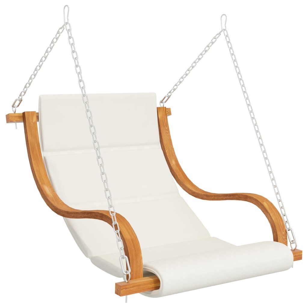 vidaXL Hollywoodschaukel, Hollywoodschaukel mit Auflage Massivholz Fichte mit Teak-Finish