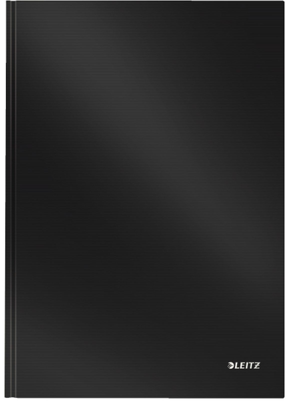 LEITZ Notizbuch Notizbuch Solid fester Einband A4 liniert 80 Blatt schwarz