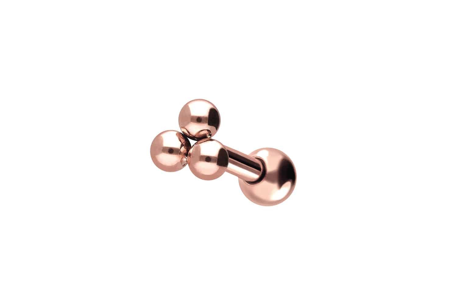 PIERCINGLINE Piercing-Set Chirurgenstahl Ohrpiercing 3 KUGELN (Mini-Barbells, 1-tlg)