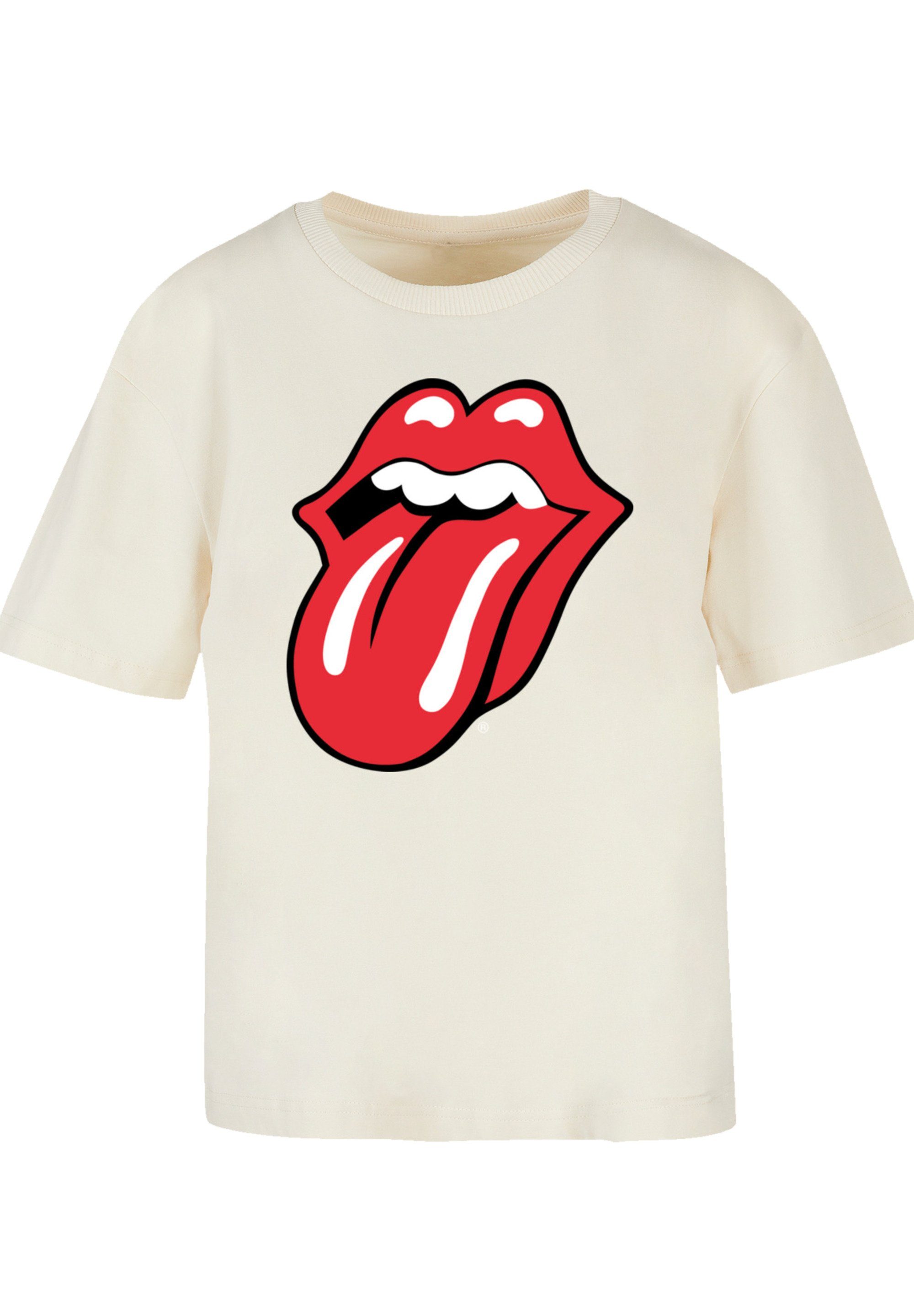 F4NT4STIC The Whitesand T-Shirt Tongue Classic Rolling Print Stones