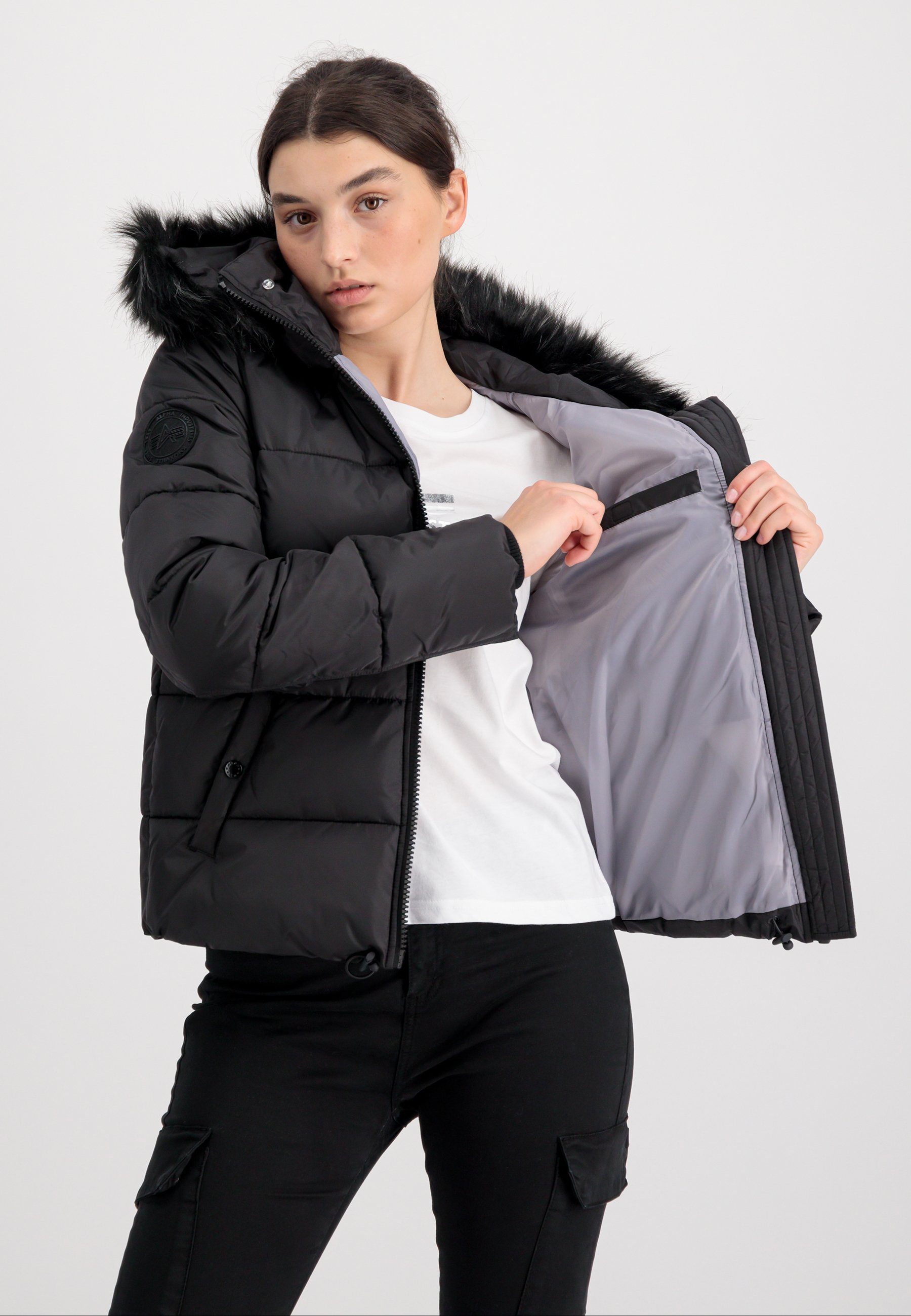 Women Winterjacke black Industries Winter Alpha Parka Industries Jackets - & Alpha