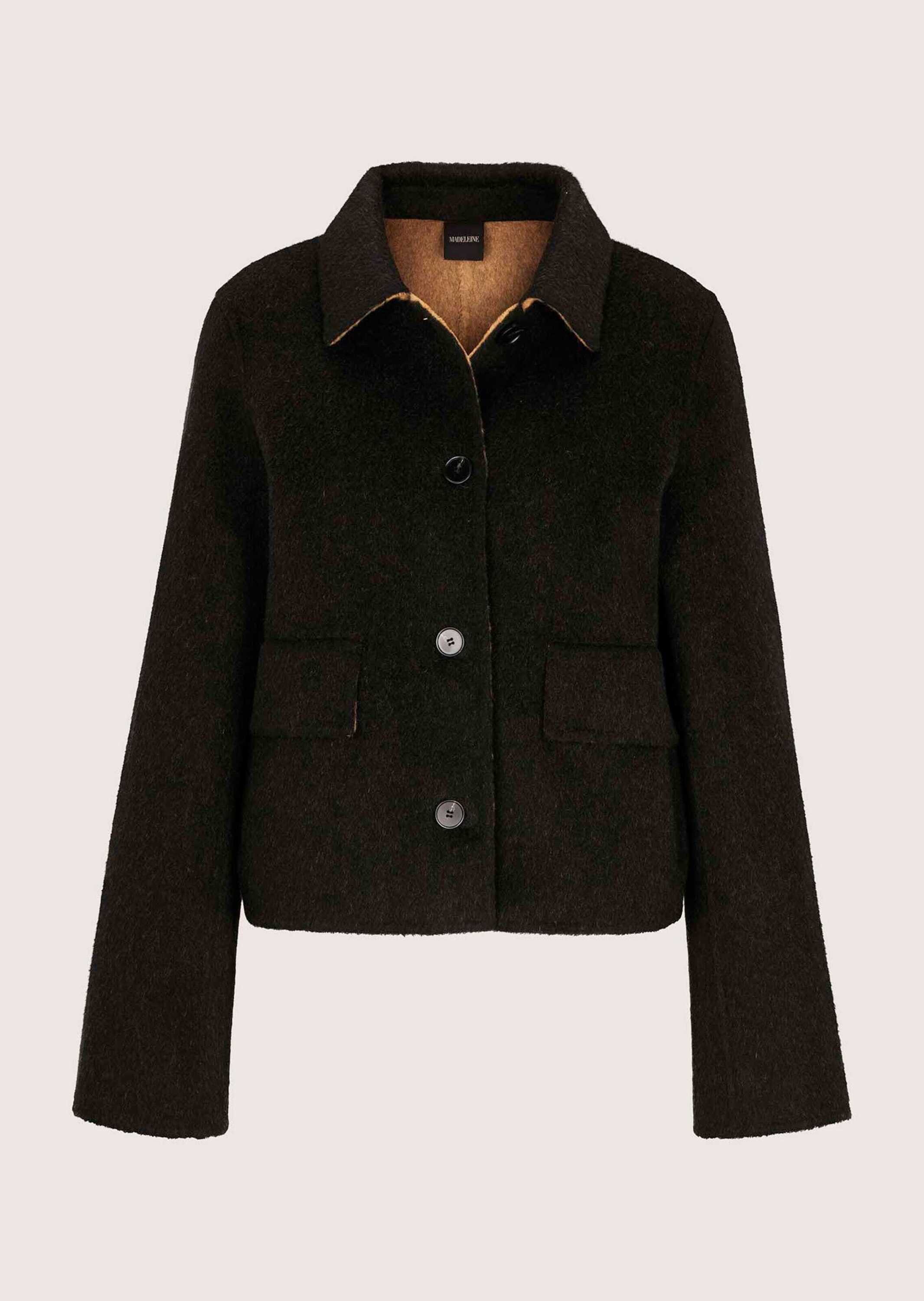 MADELEINE Outdoorjacke Doubleface-Jacke in kastiger Form Lässiger Einreiher mit klassischem Hemdkragen – Bild 5 von 5