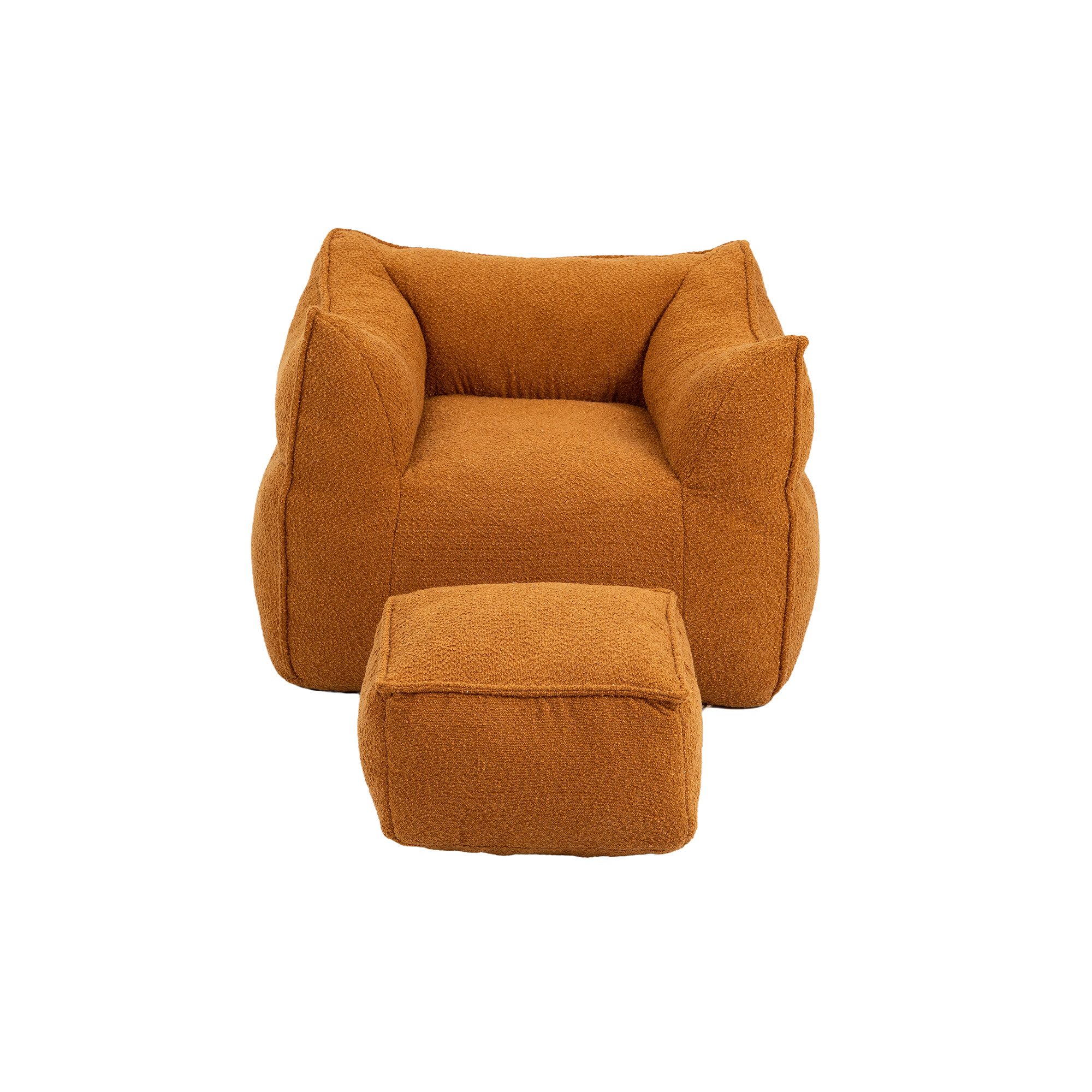 AUKWIK Sitzsack Memory Schaumstoff Sessel mit Hocker (1 St)