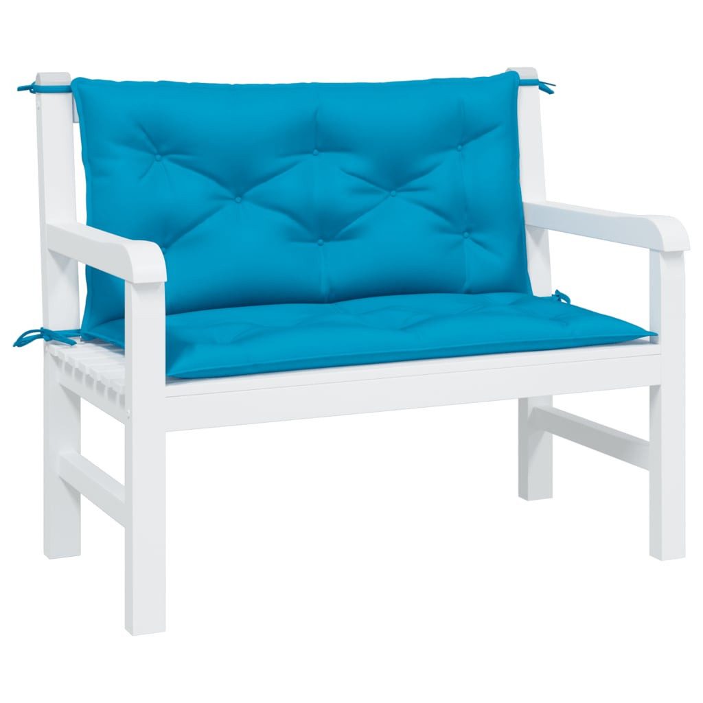 vidaXL Sitzauflage Gartenbank-Auflagen 2 Stk. Hellblau günstig online kaufen