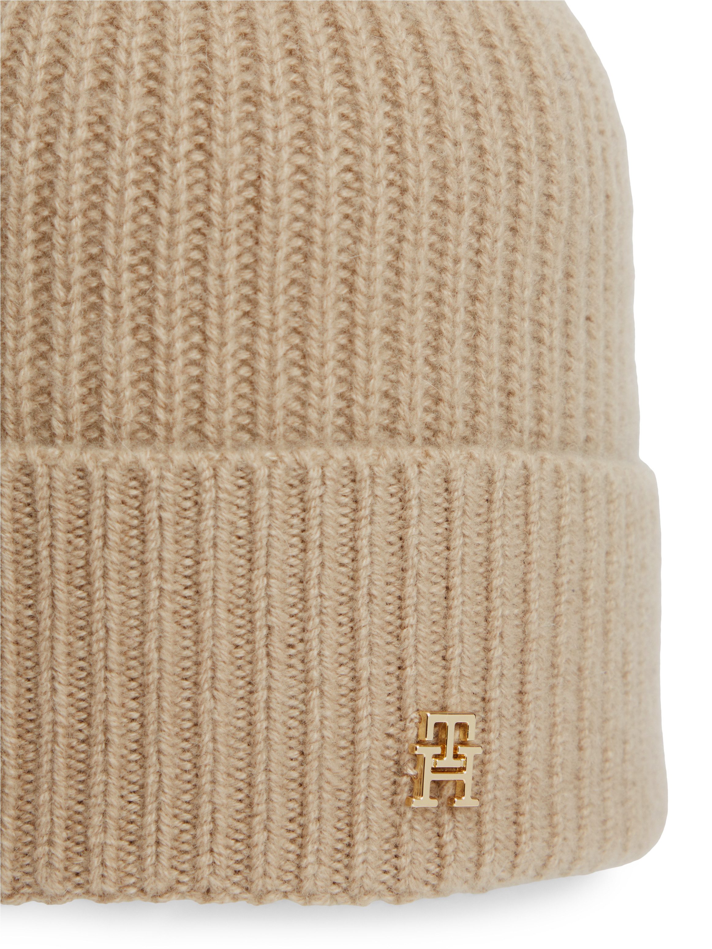 Tommy Hilfiger Beanie CASHMERE BEANIE Regular fit mit Markenlogoemblem