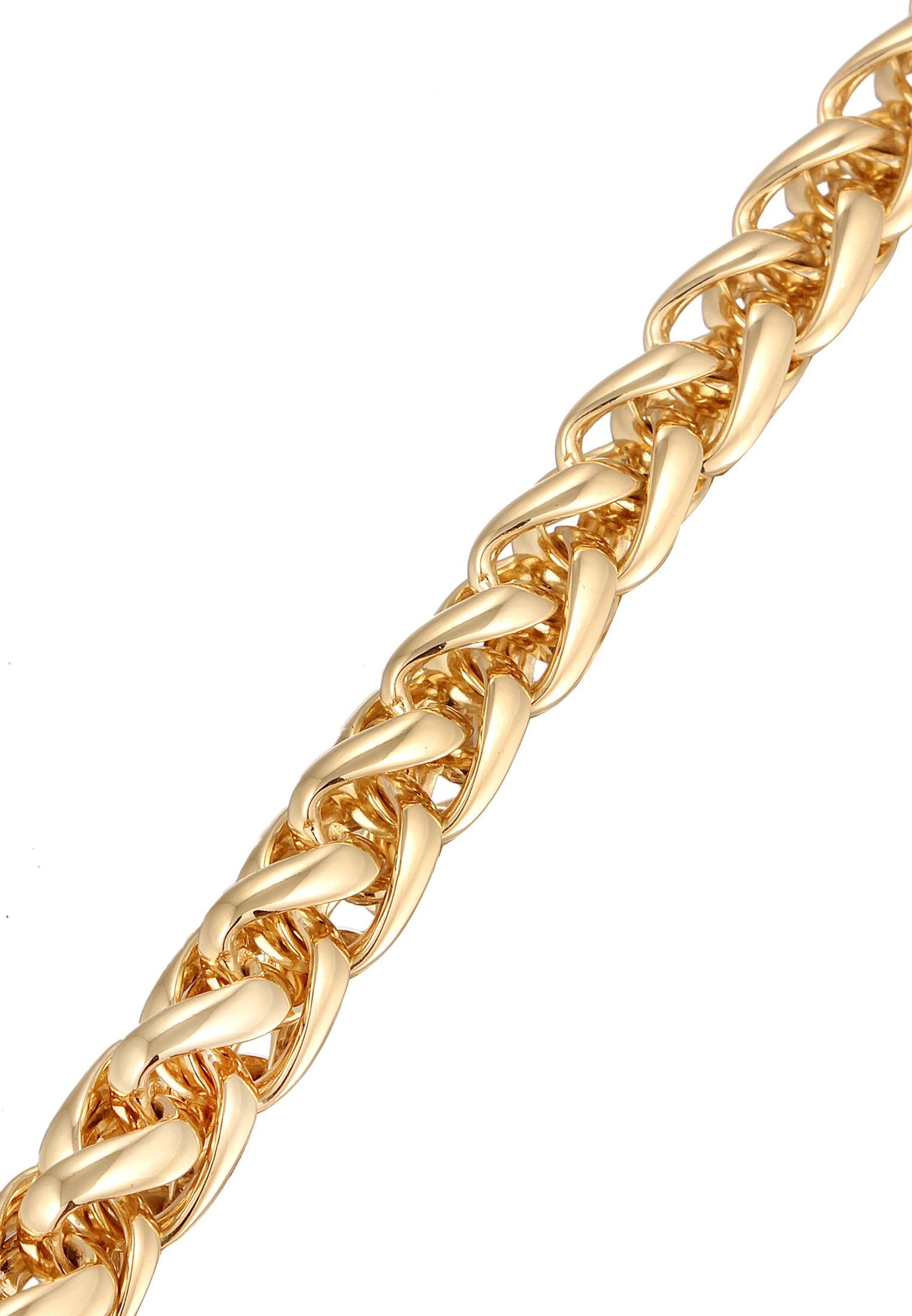 Elli Armband Zopfkette Ringverschluß Farbe Gold für Damen (kein Set, 1-tlg)