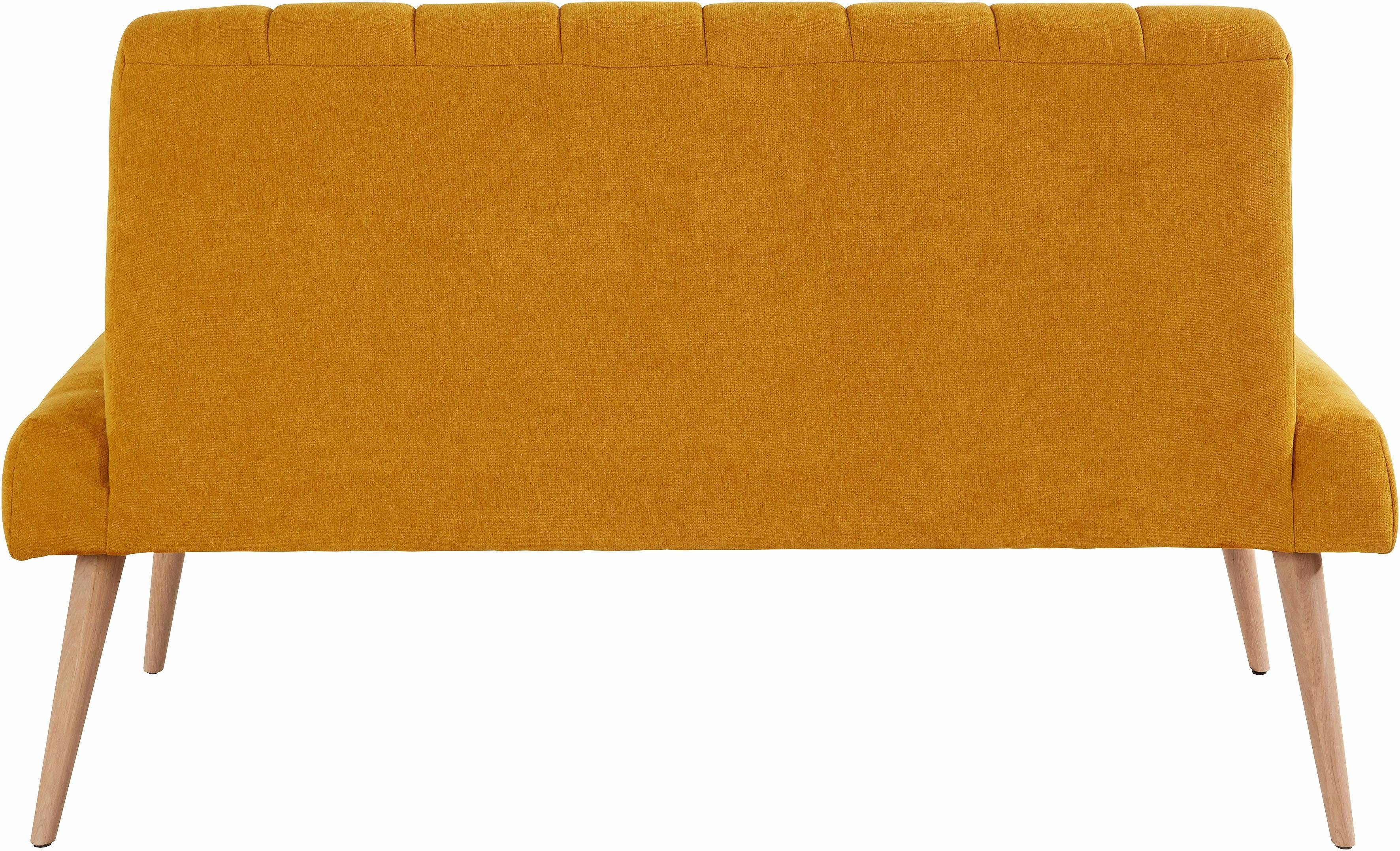 exxpo - sofa fashion Sitzbank Costa, moderne Rückensteppung, bequem und elegant, hoher Holzfuß, hochwertige Detailverarbeitung, Frei im Raum stellbar
