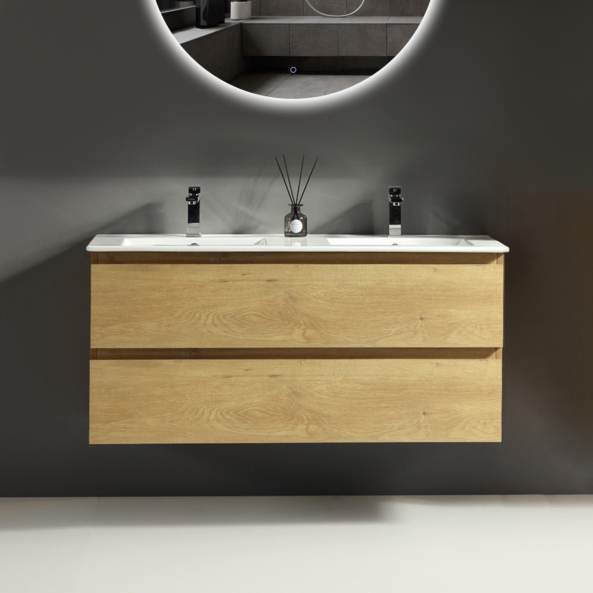 Alpenberger Badezimmer-Set Badezimmer Möbel Badschrank, (Badspiegel günstig online kaufen