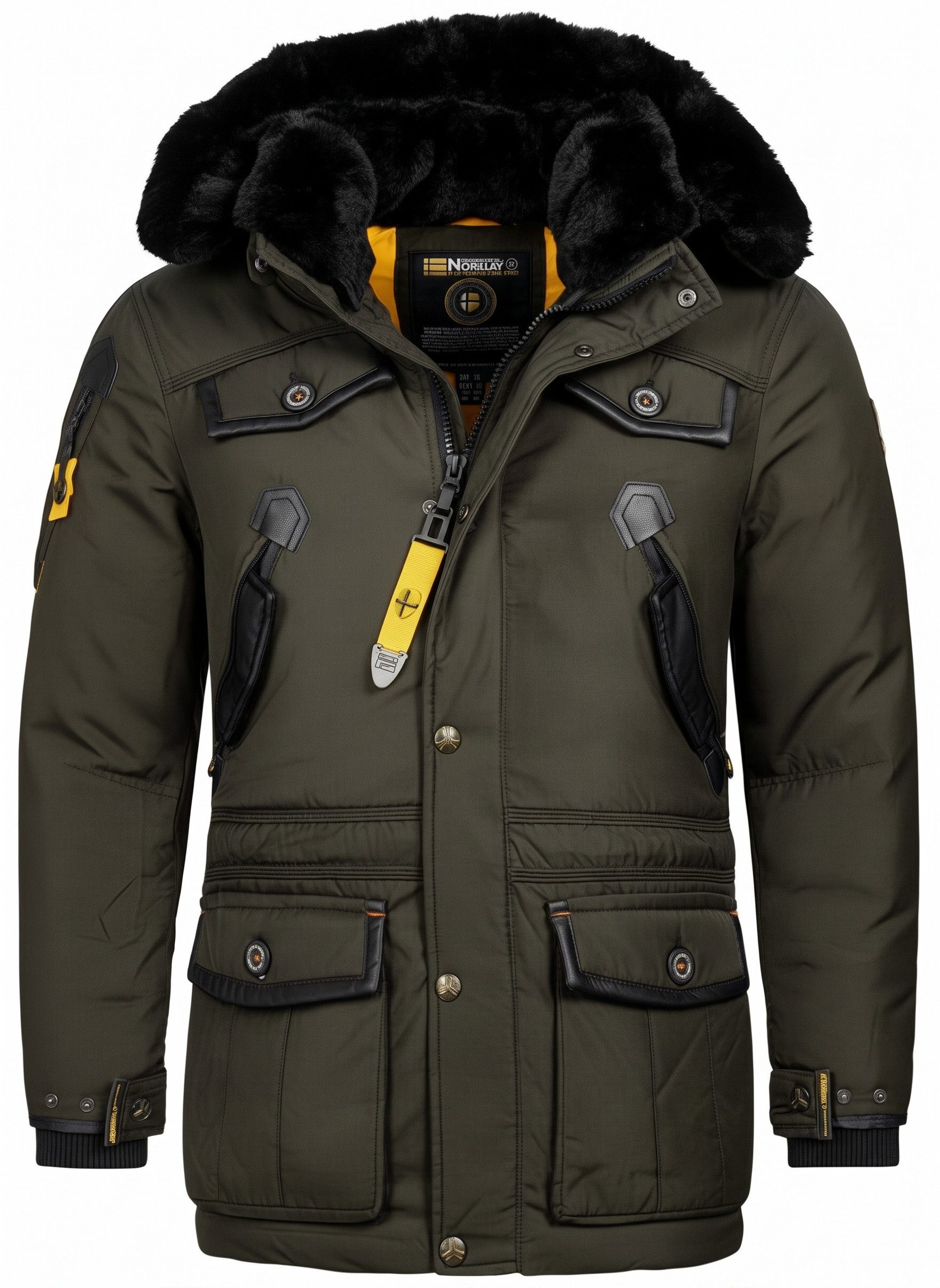 Geographical Norway Winterjacke (Packung, Wintermantel) Herren Outdoor Jacke Parka Anorak Wintermantel