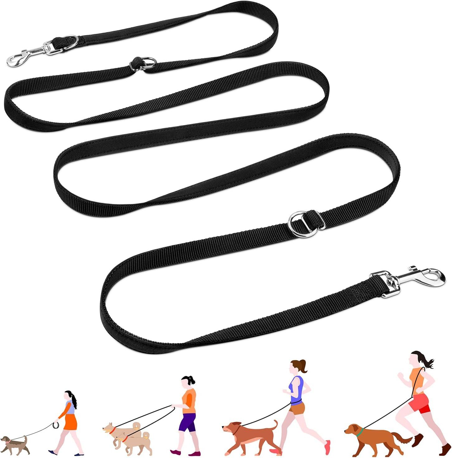 FELIXLEO Hundeleinen-Führungsstange 4 m Hundeleine Verstellbar Schleppleine Nylon mit 2 Karabinern, (1-tlg)