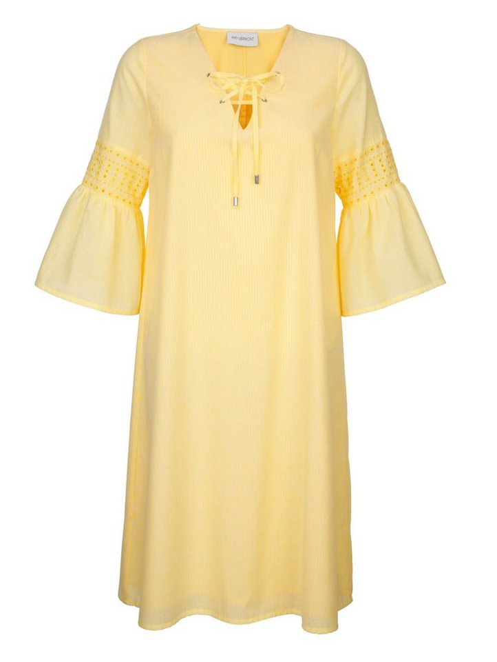 Amy Vermont Kleid mit Volantärmel in gelb