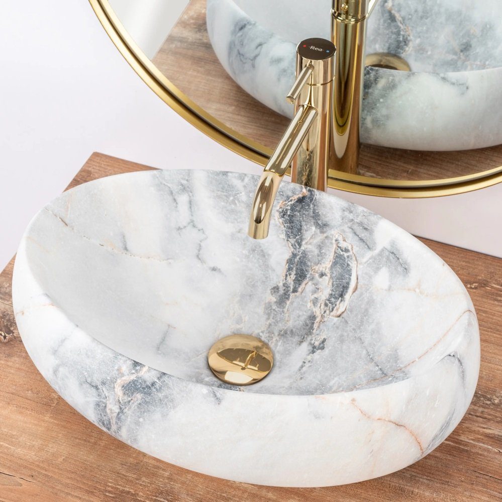 wohnwerk.idee Aufsatzwaschbecken Waschbecken Linda Granit Matt günstig online kaufen