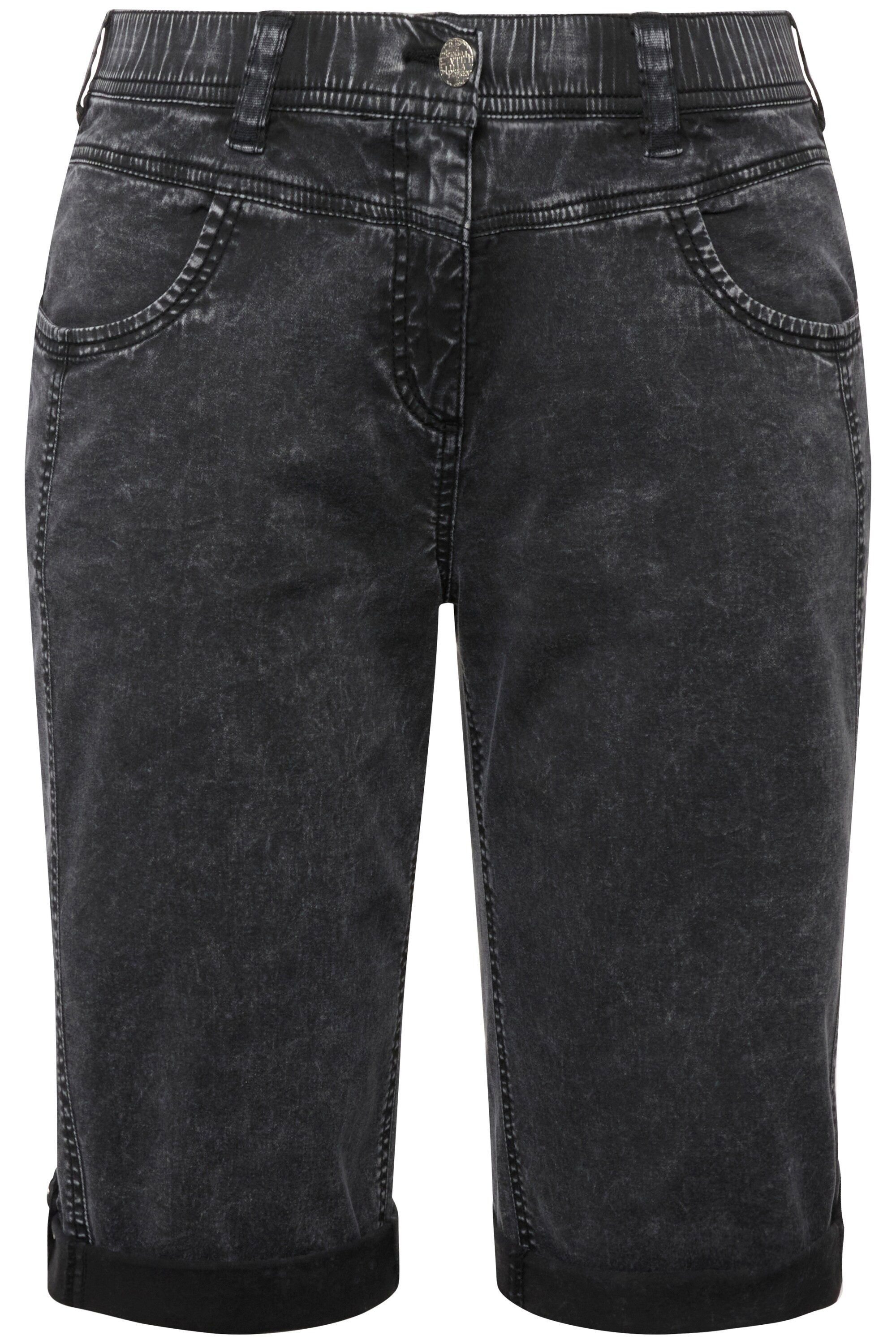 Ulla Popken Bermudas Jeans-Bermuda Used-Look gerades günstig online kaufen