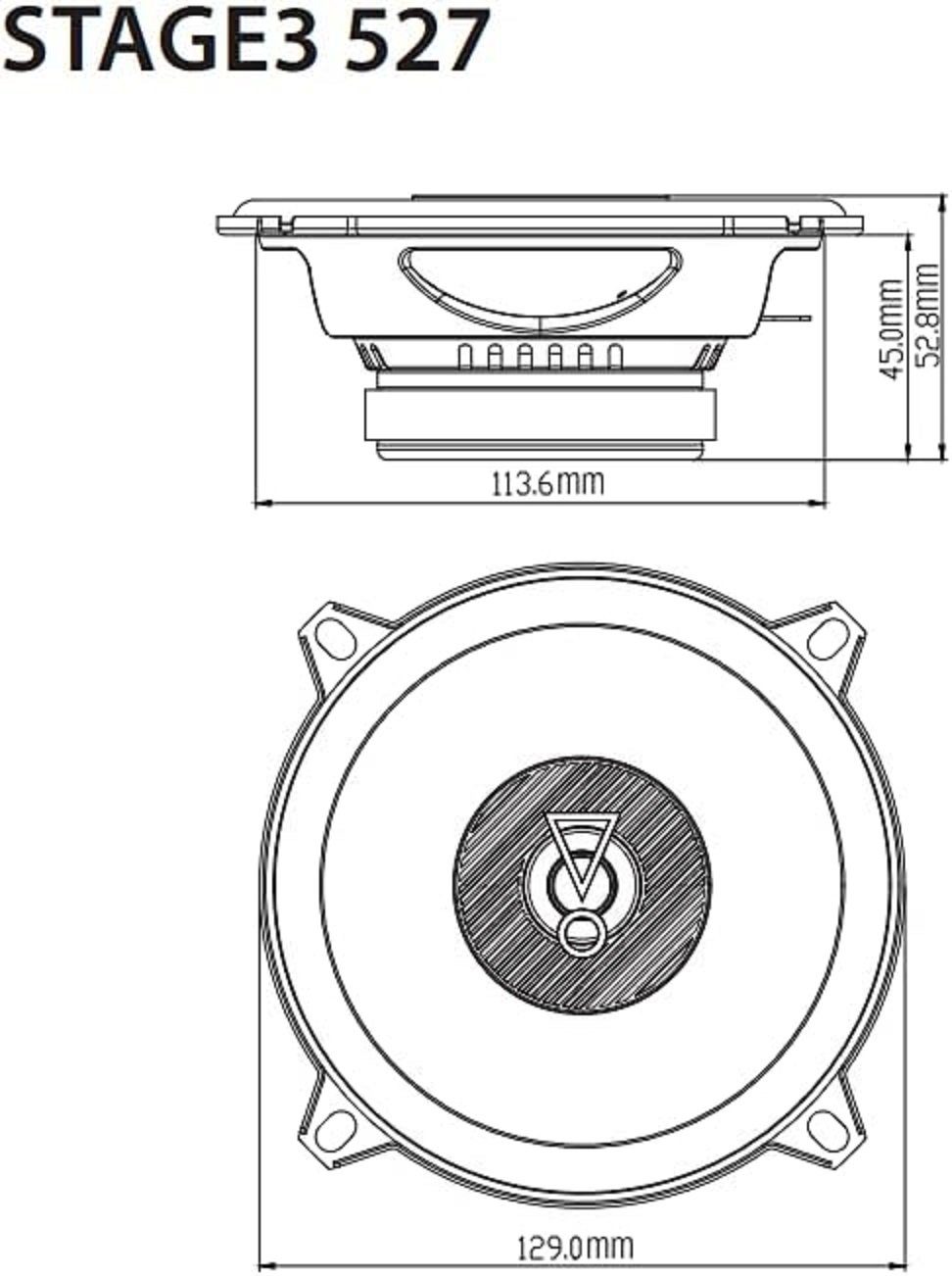 Lautsprecher JBL cm 13 Watt 3Ohm KFZ 20kHz) (40W Auto-Lautsprecher 527 75Hz - 2-Wege Stage3 200 Auto