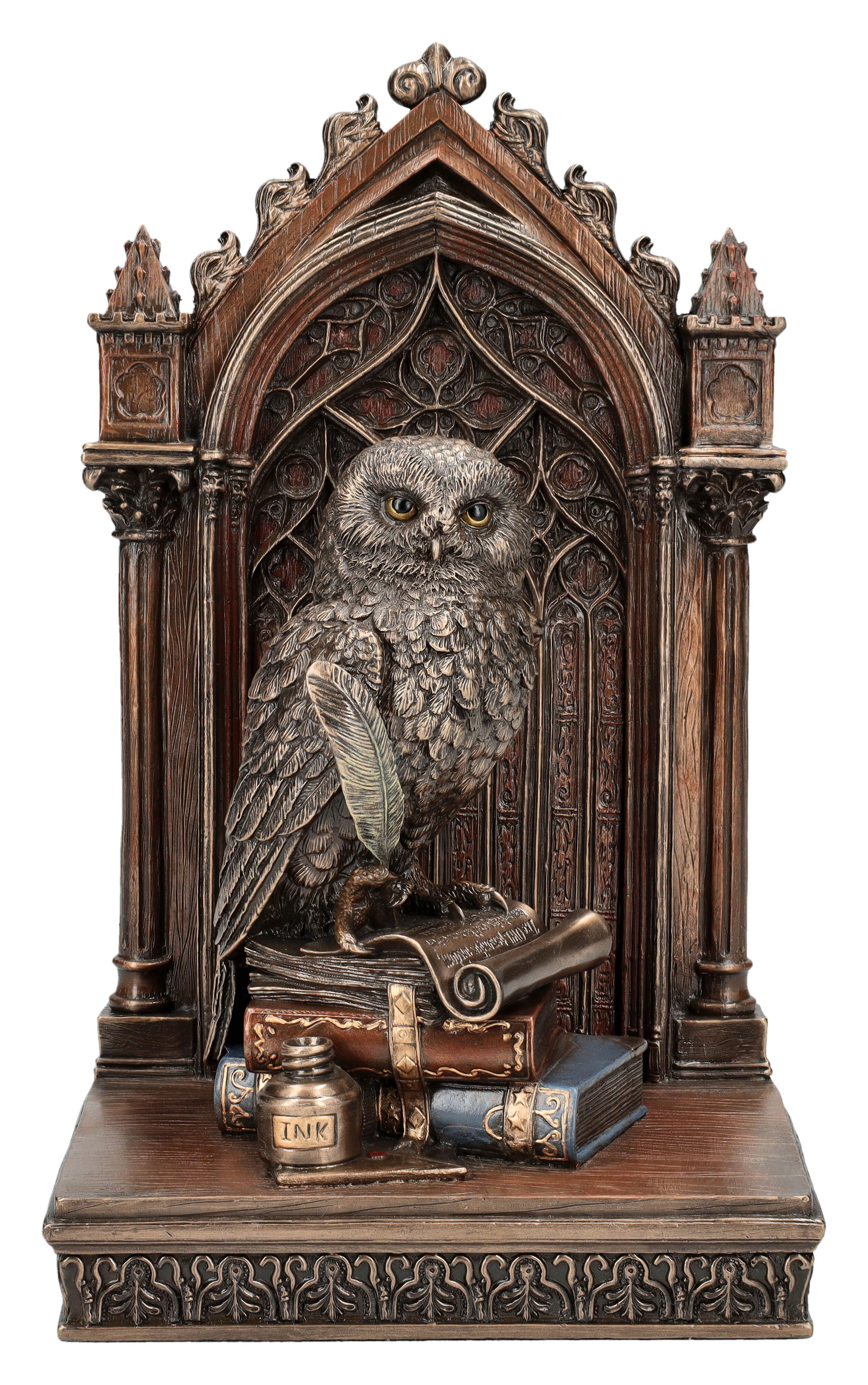 Buchstütze Buchstütze - Eule der Weisheit bronziert - Veronese - Buchhalter Deko