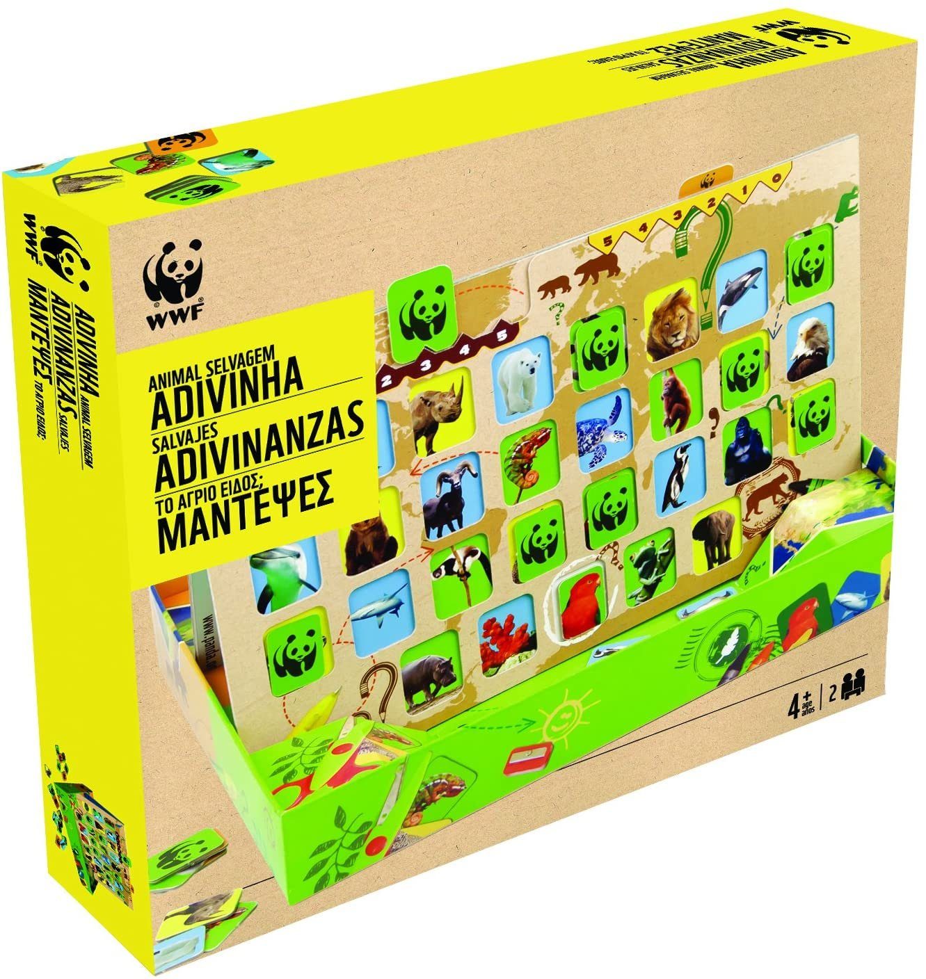 WWF Spiel WWF "Wildes raten?" Spiel, Brettspiel, Origamiverpackung