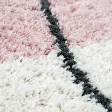 Teppich Hochflor Teppich mit Abstrakten Mustern, TeppichHome24, rechteckig