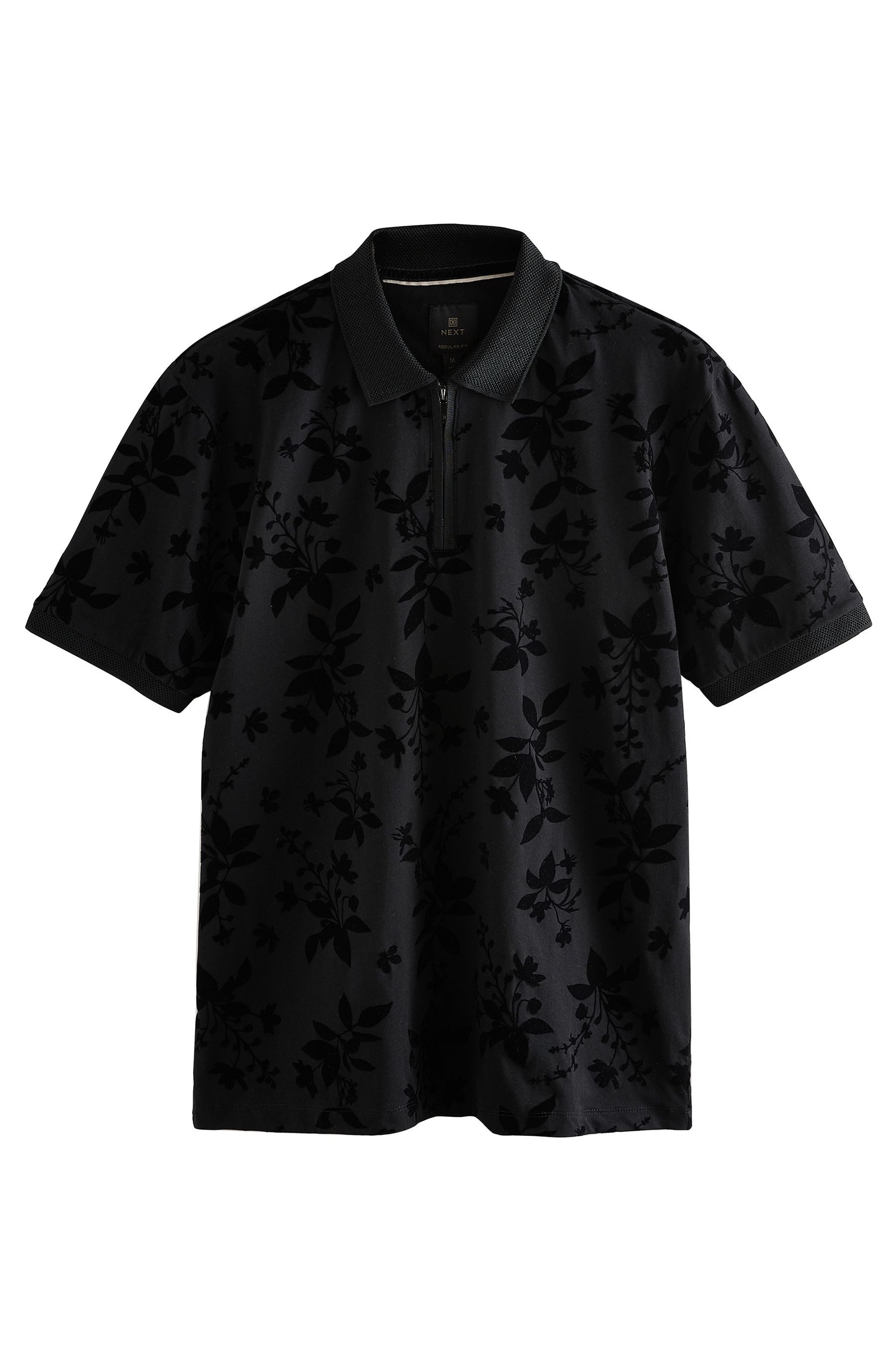 Next Poloshirt Beflocktes Polohemd mit 1/4-Reißverschluss günstig online kaufen