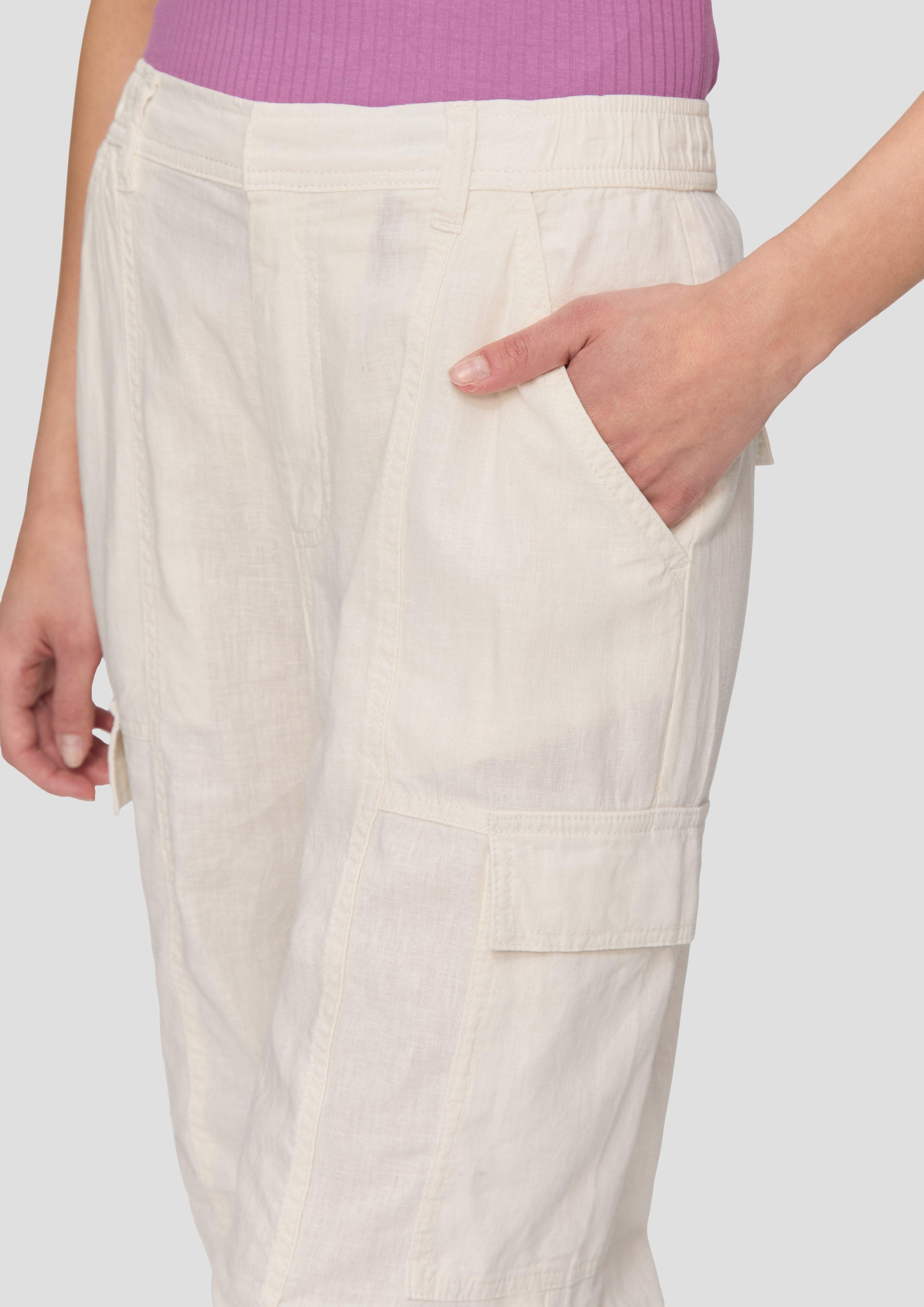 QS Stoffhose Hose aus Leinenmix mit günstig online kaufen