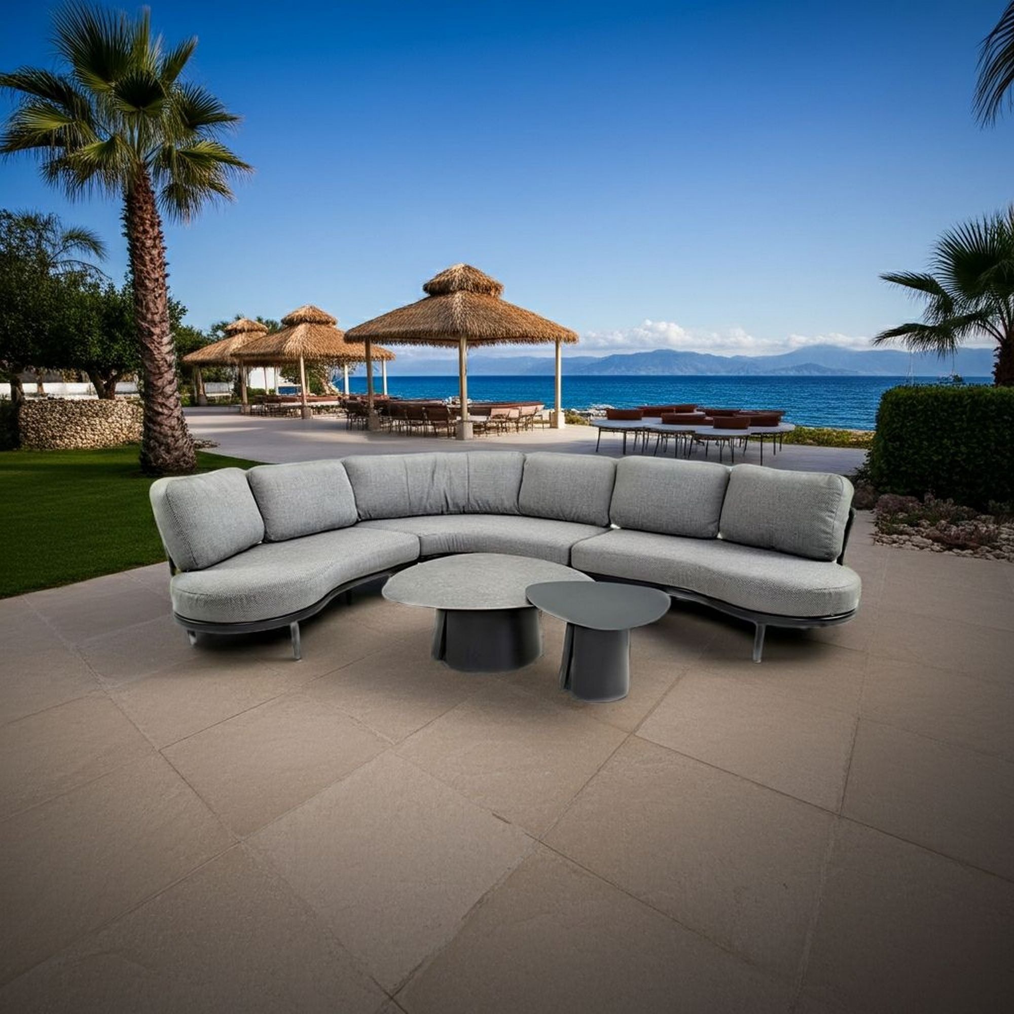 Lesli Living Gartenlounge-Set Lesli Living Eck-Lounge-Set "Durban" 260x325cm halbrund