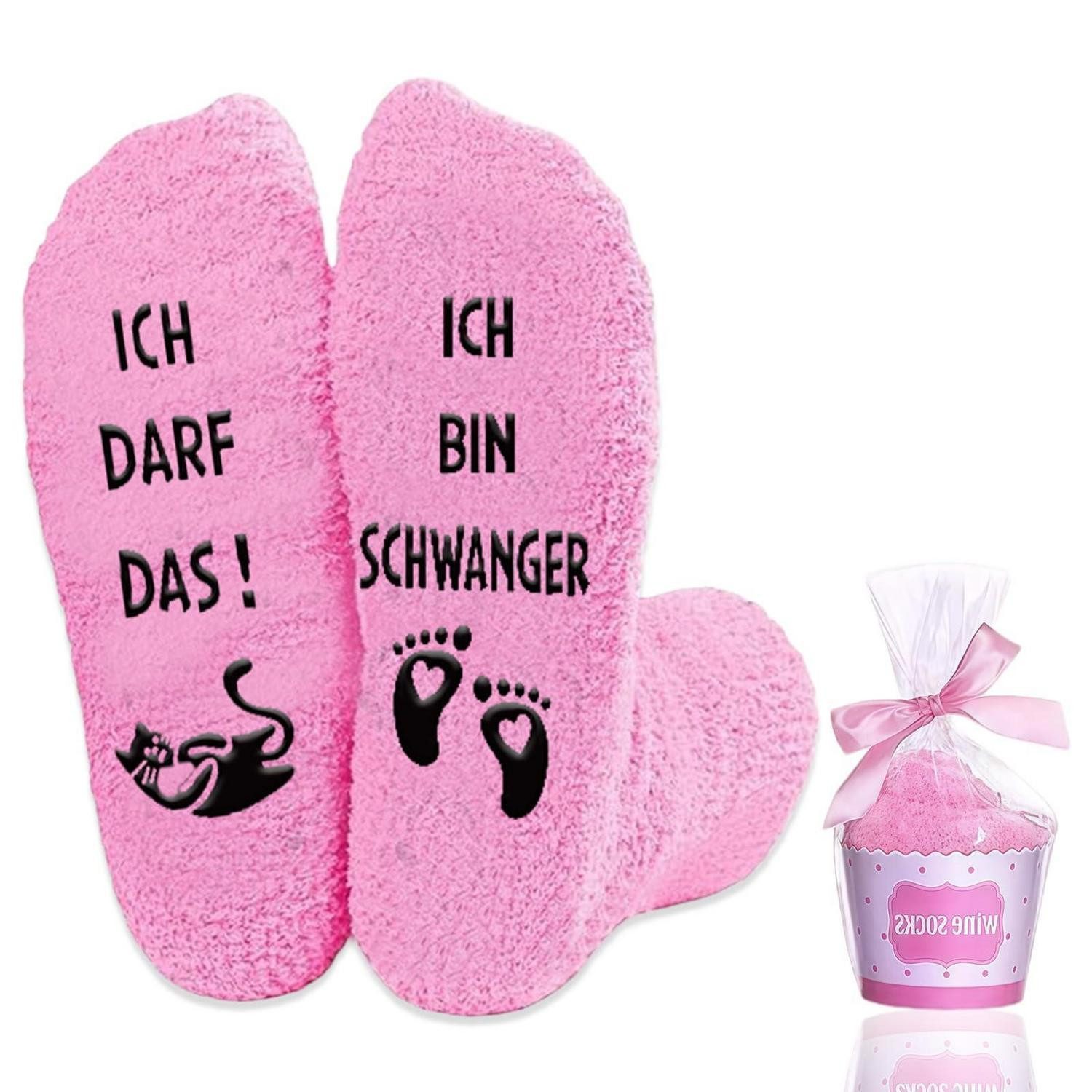 LuxusKollektion Kuschelsocken Schwangerschaftssocken Rosa Coralfleece Gr. 36-42