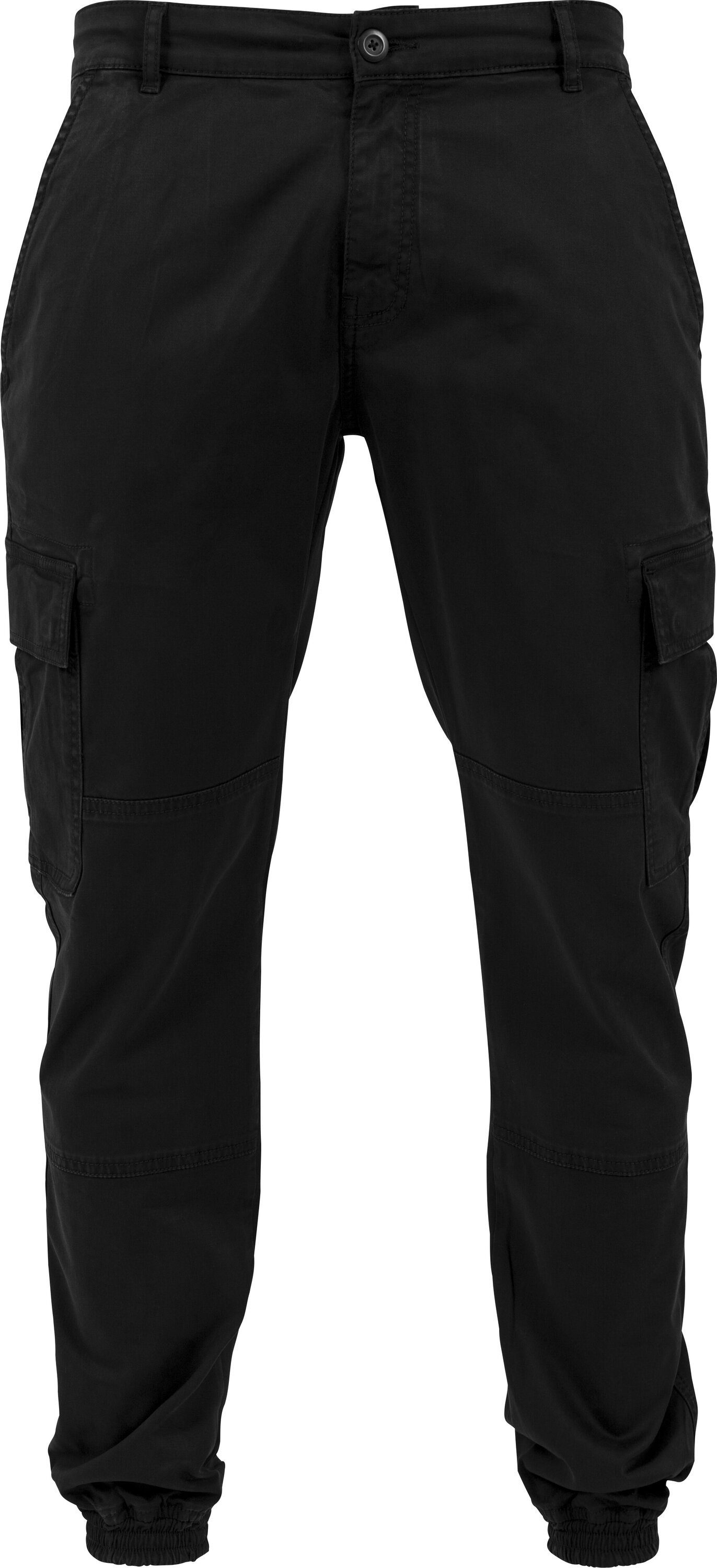 Cargo Pants black URBAN (1-tlg) Washed CLASSICS Cargohose Jogging Herren Twill