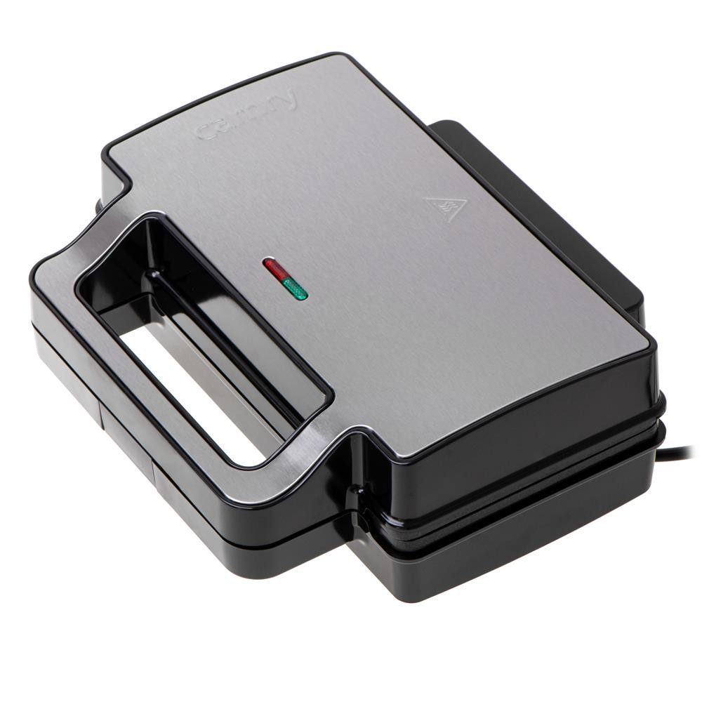 Camry 2-in-1-Sandwichmaker CR 3074 und Kontaktgrill austauschbare Antihaft-Platten, Panini-Grill, 1400 W, Panini-Grill, Sandwichtoaster, Edelstahl-Bakelit-Gehäuse, schwarz