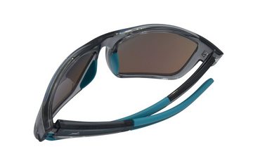 Gamswild Sportbrille UV400 Sonnenbrille Skibrille Fahrradbrille TR90/schmal Damen, Herren Modell WS7532 in grau-blau, schwarz-violett, schwarz-gold