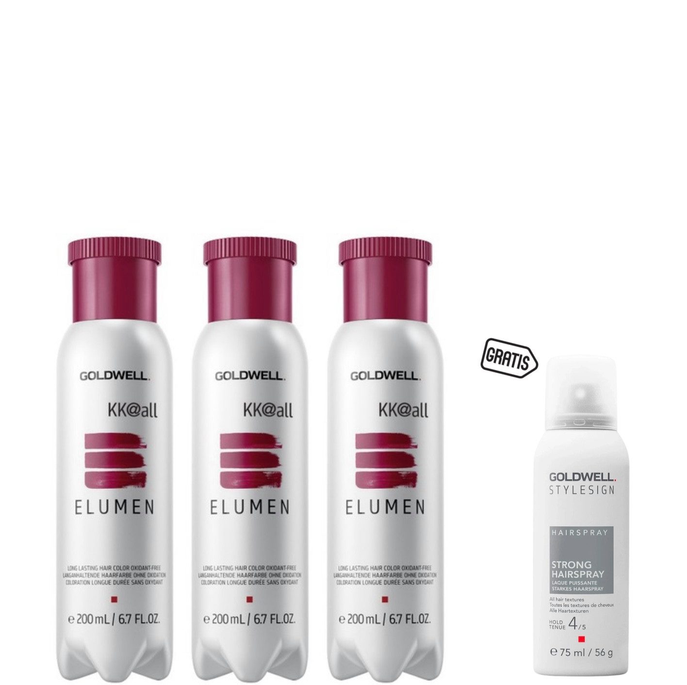 Haarspray Goldwell Elumen KK@all 200 ml 3er Set + gratis Haarspray 75 ml