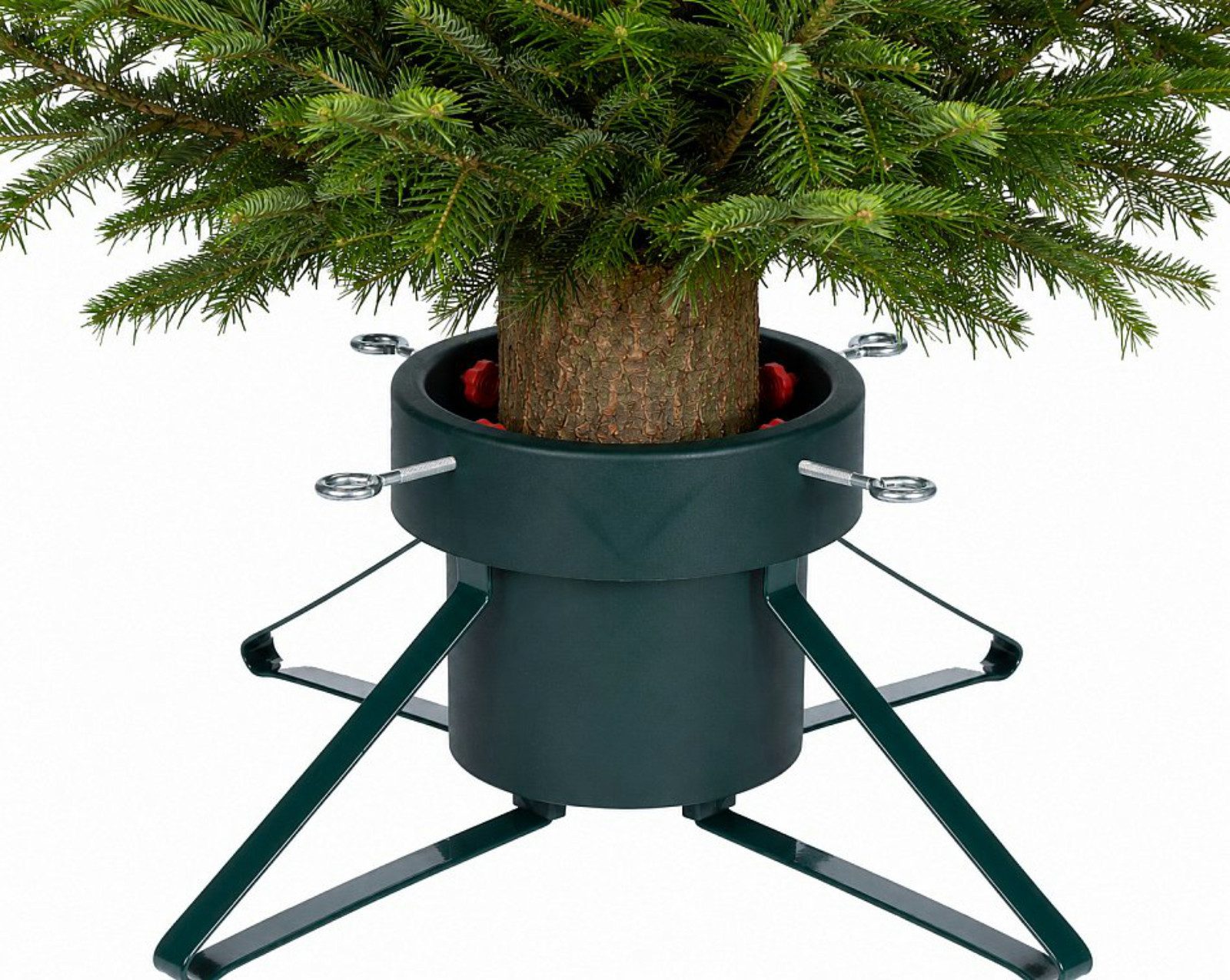 Koopman Christbaumständer Weihnachtsbaumständer Tannenbaumständer 5-11cm (Stück, 1-tlg., Packung), 4 Halteschrauben, 1,8L Tank, max. 2m Höhe, befüllbar
