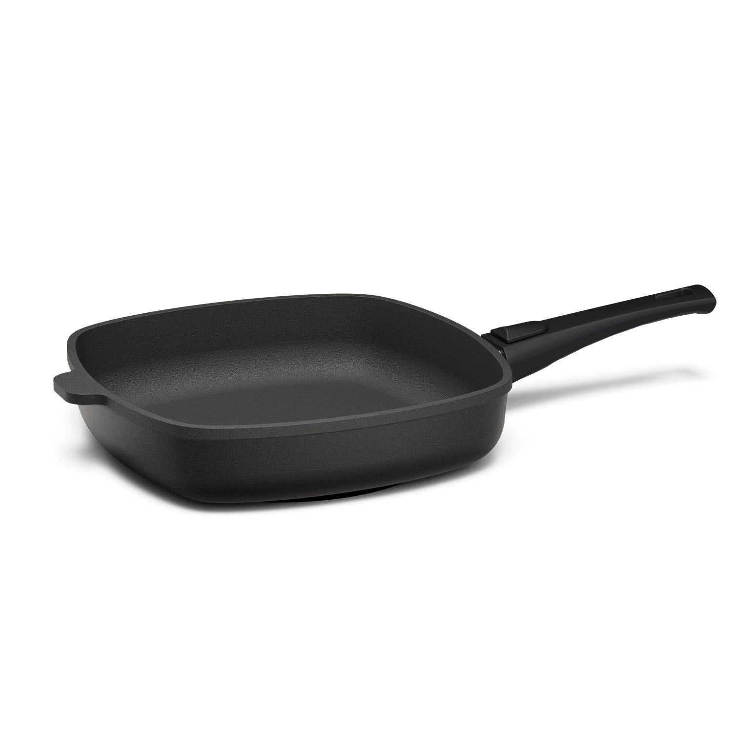 Hoffmann Germany Bratpfanne STONIQ Viereckpfanne 28×28 cm PFAS-frei – Made in Germany, Aluguss (1-tlg., 1x Viereckpfanne 28×28 cm), IQ-SHIELD, Induktion, abnehmb. Griff, backofenfest 300°C, 2,4 l