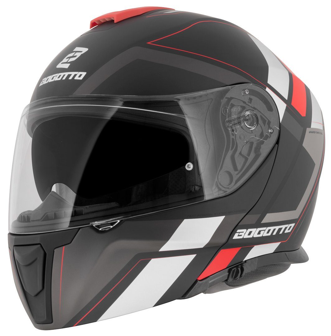 Bogotto Motorradhelm FF403 Murata Klapphelm, integriertes Sonnenvisier