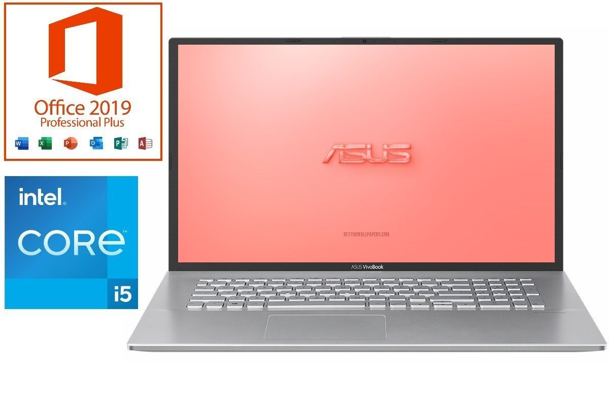 Asus S712-i5, 16GB RAM, Notebook (44,00 cm/17.3 Zoll, Intel Core i5 1035G1,  Intel UHD Grafik, 0 GB HDD, 256 GB SSD, inkl. MS Office 2019 Pro  Dauerlizenz)