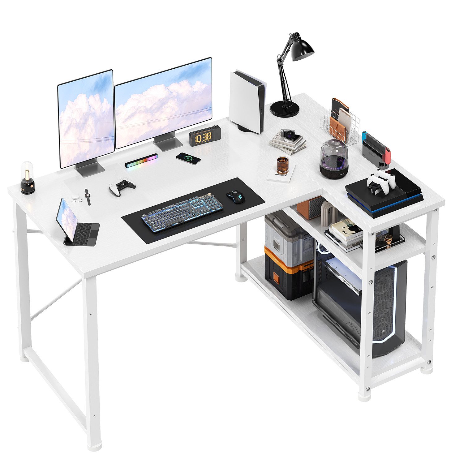 HOMALL Computertisch Eckschreibtisch Reversibel L Förmiger Schreibtisch mit günstig online kaufen