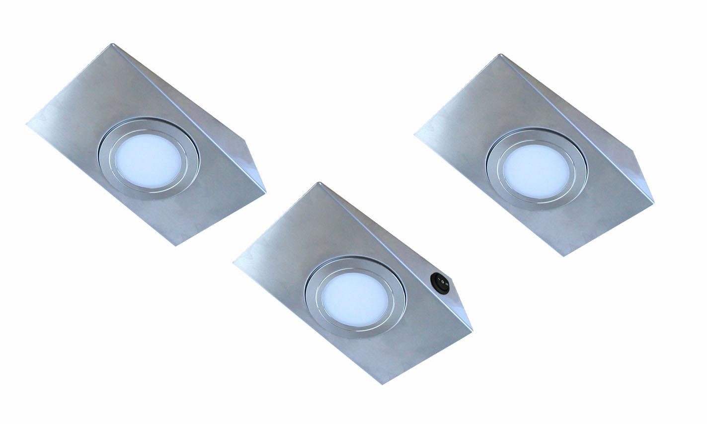 EVOTEC Unterschrankleuchte KEIL CS, LED fest integriert, Neutralweiß, Warmweiß, LED Set, 3 Stück