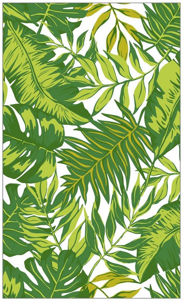 Fensterfolie Look Palm Leaves green, MySpotti, halbtransparent, glatt, 60 x  100 cm, statisch haftend