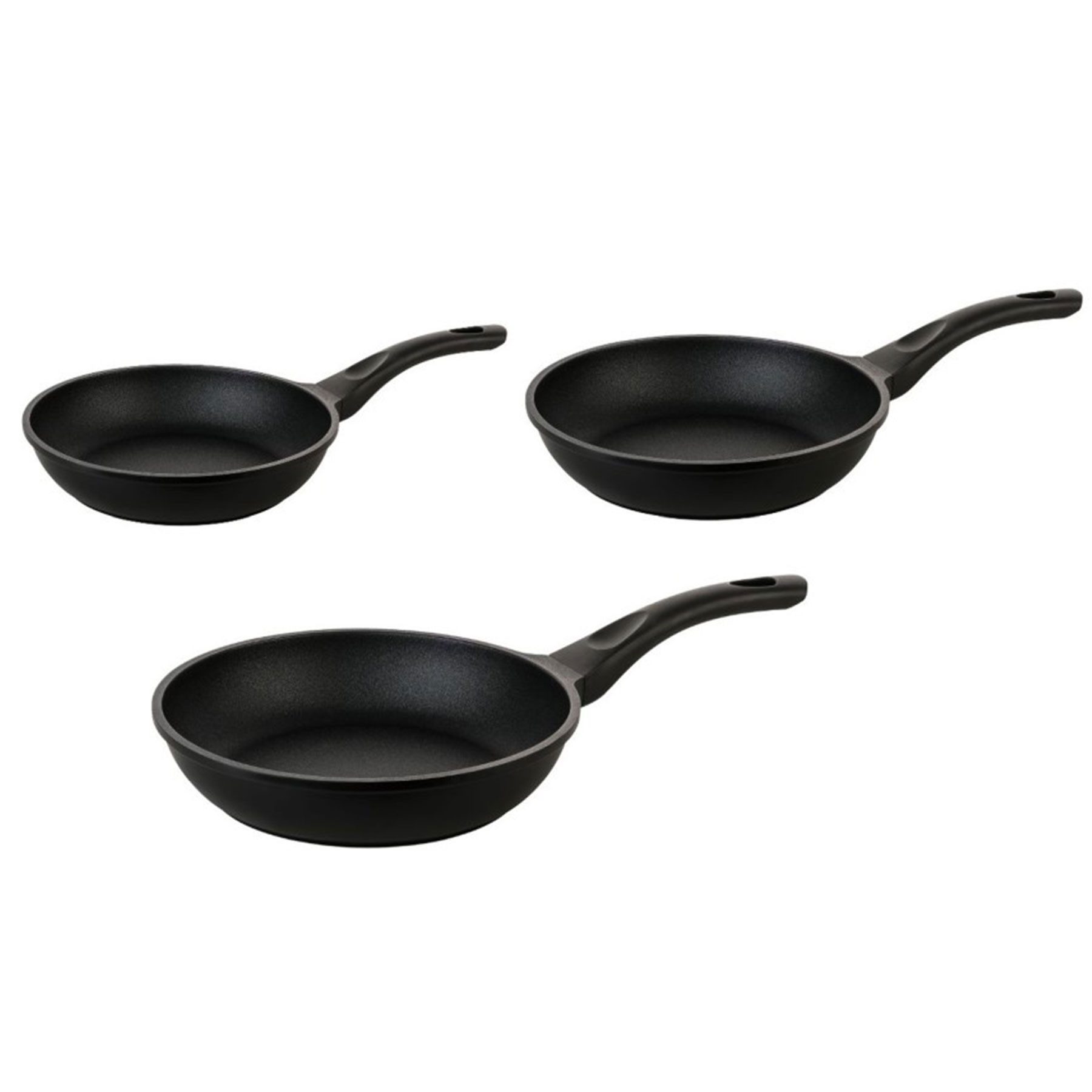 Mulex Pfannen-Set TOMALIN Premium 20 cm / 24 cm / 26 cm, Aluguß (Premium Qualität, 3-tlg., Tomalinbeschichtung), induktionsgeeignet