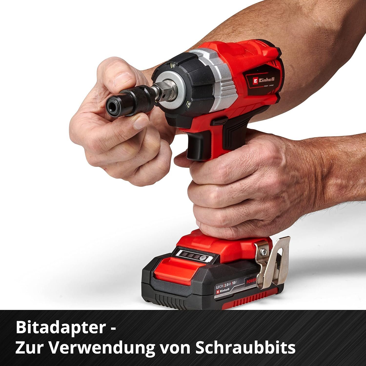 Einhell Akku-Schlagschrauber TP-CW 18 Li BL 18 V, 215 Nm, Bit-Adapter, LED Licht, ohne Akku, (Bit-Adapter + LED Licht)