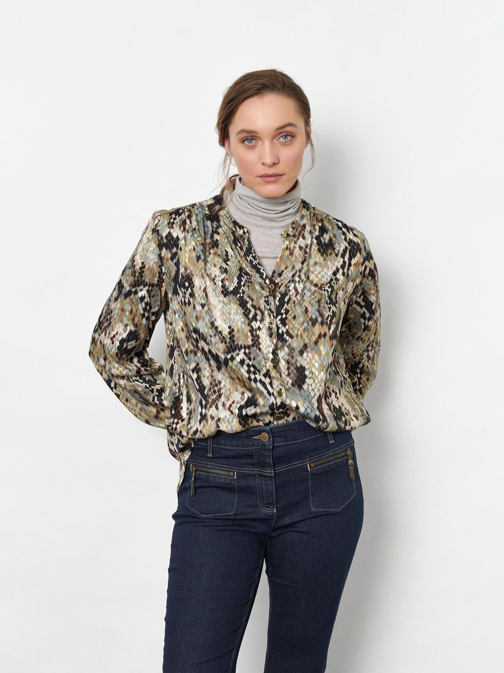 TONI Klassische Bluse Bella mit Snake-Print