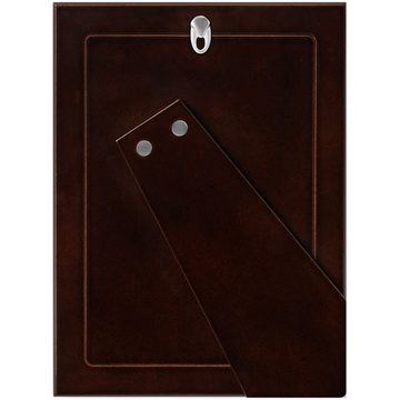 matches21 HOME & HOBBY Bilderrahmen Bilderrahmen versilbert edle Struktur Holz Metall 10x15 cm, (1 St)