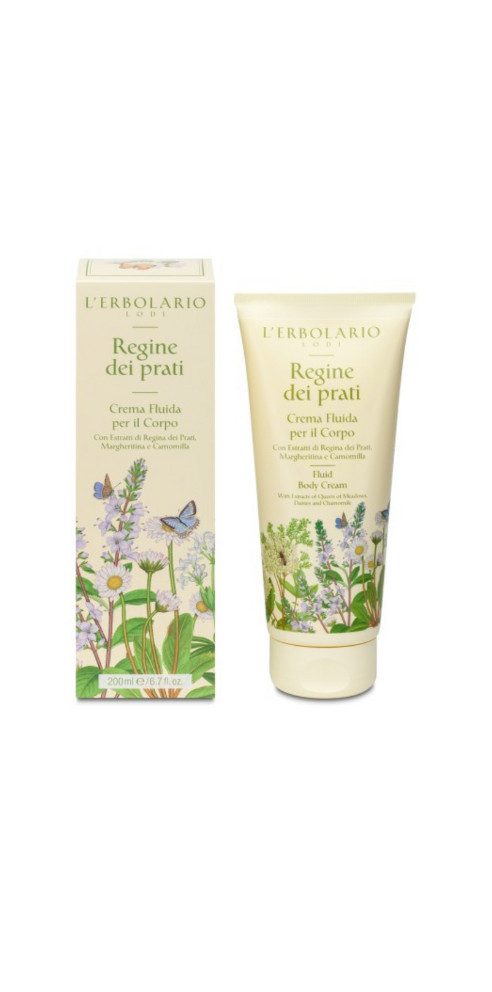L´ERBOLARIO Körpercreme Regine dei Prati - Queen of the Meadows 100 ml, Mit Mädesüß, Gänseblümchen und Kamille Extrakten