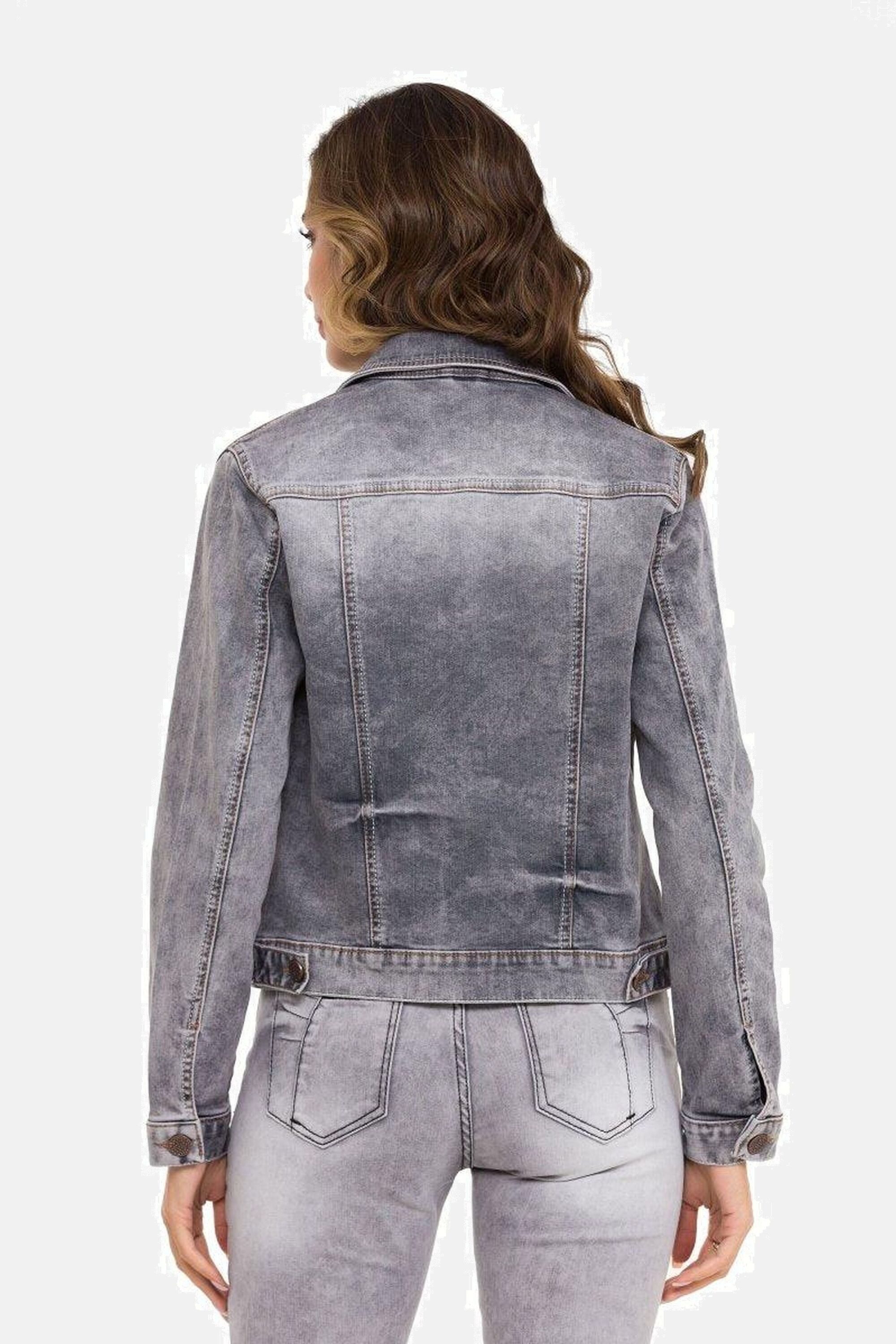 Cipo & Baxx Jeansjacke Jeansjacke Mit praktischen Brusttaschen, WJ212 – Bild 3 von 5