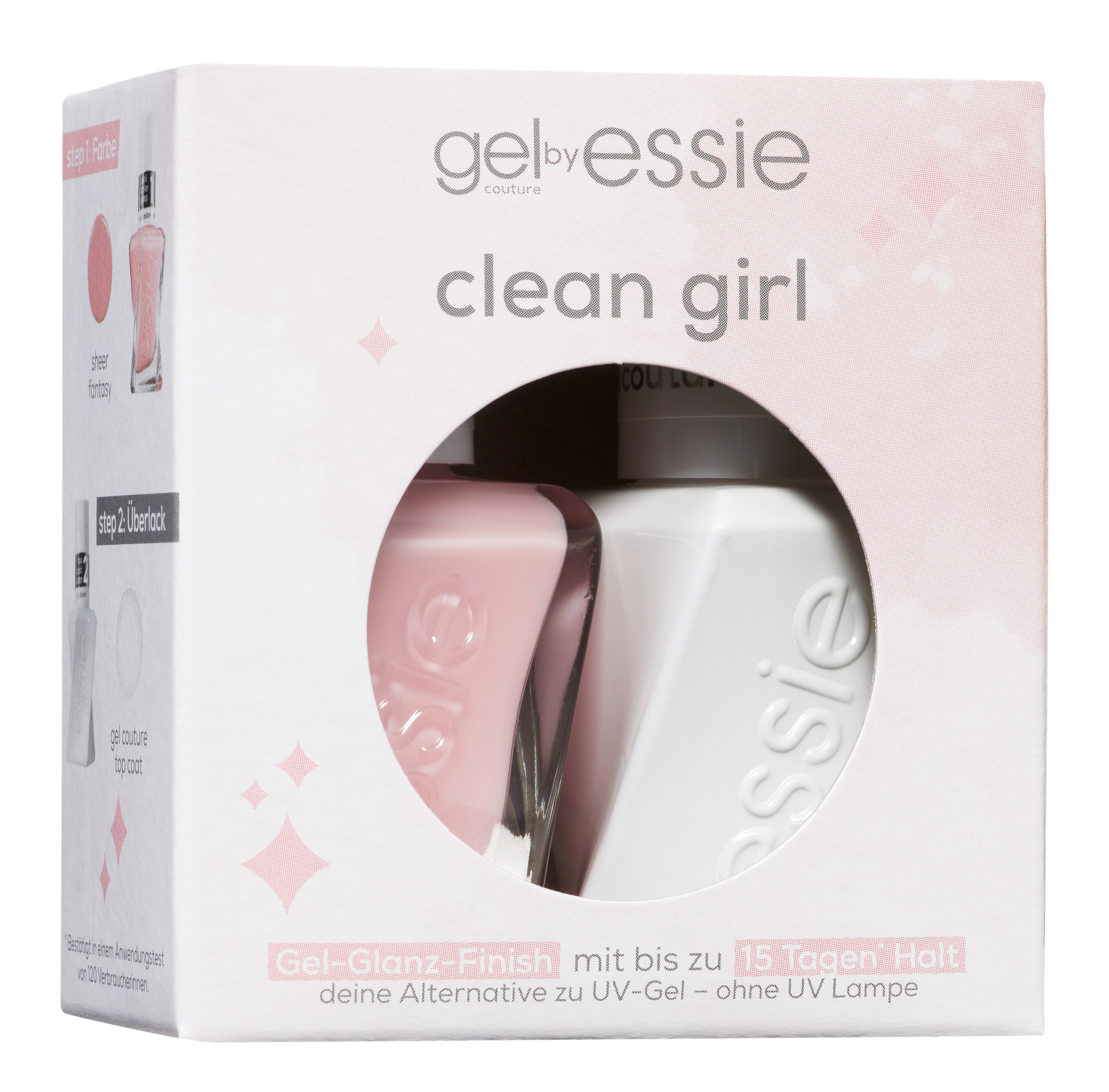 essie Nagellack-Set GEL COUTURE SET, 2-tlg., mit natürlichen Inhaltsstoffen