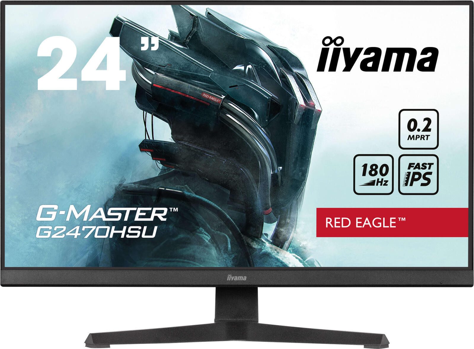 Iiyama iiyama G-MASTER G2470HSU-B6 Gaming-LED-Monitor (1920 x 1080, 0,2 ms Reaktionszeit, 180 Hz, Fast IPS)