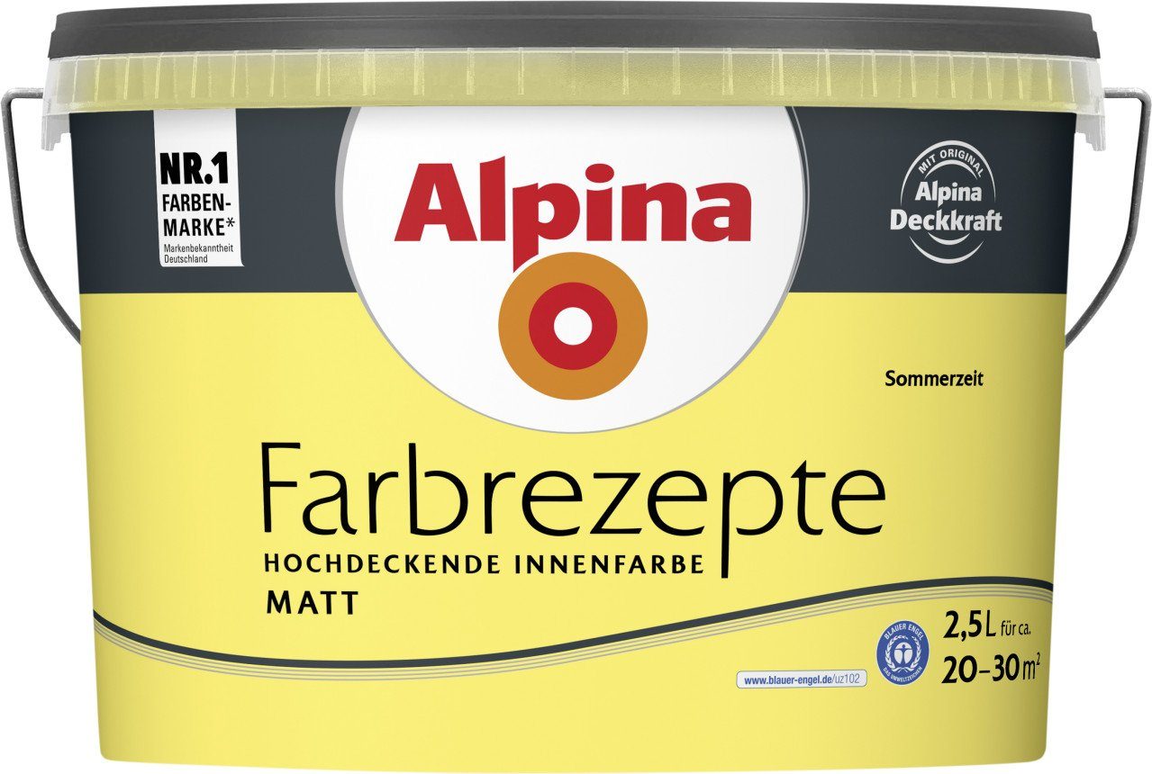 Wandfarbe Alpina Farbrezepte Sommerzeit matt 2,5 L