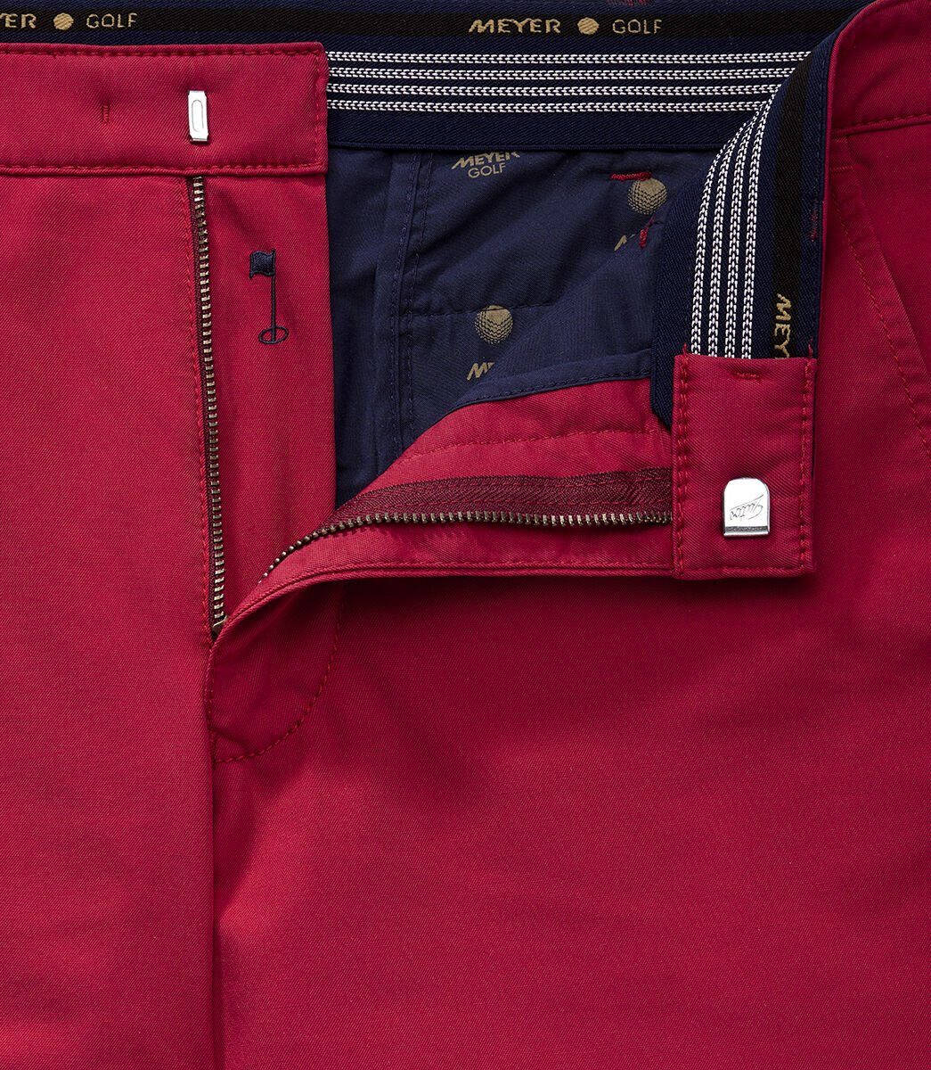 Chinohose MEYER Stretch-Dehnbund mit französischen mit Bermuda-Chino ANDREWS B-ST. Einschubtaschen rot