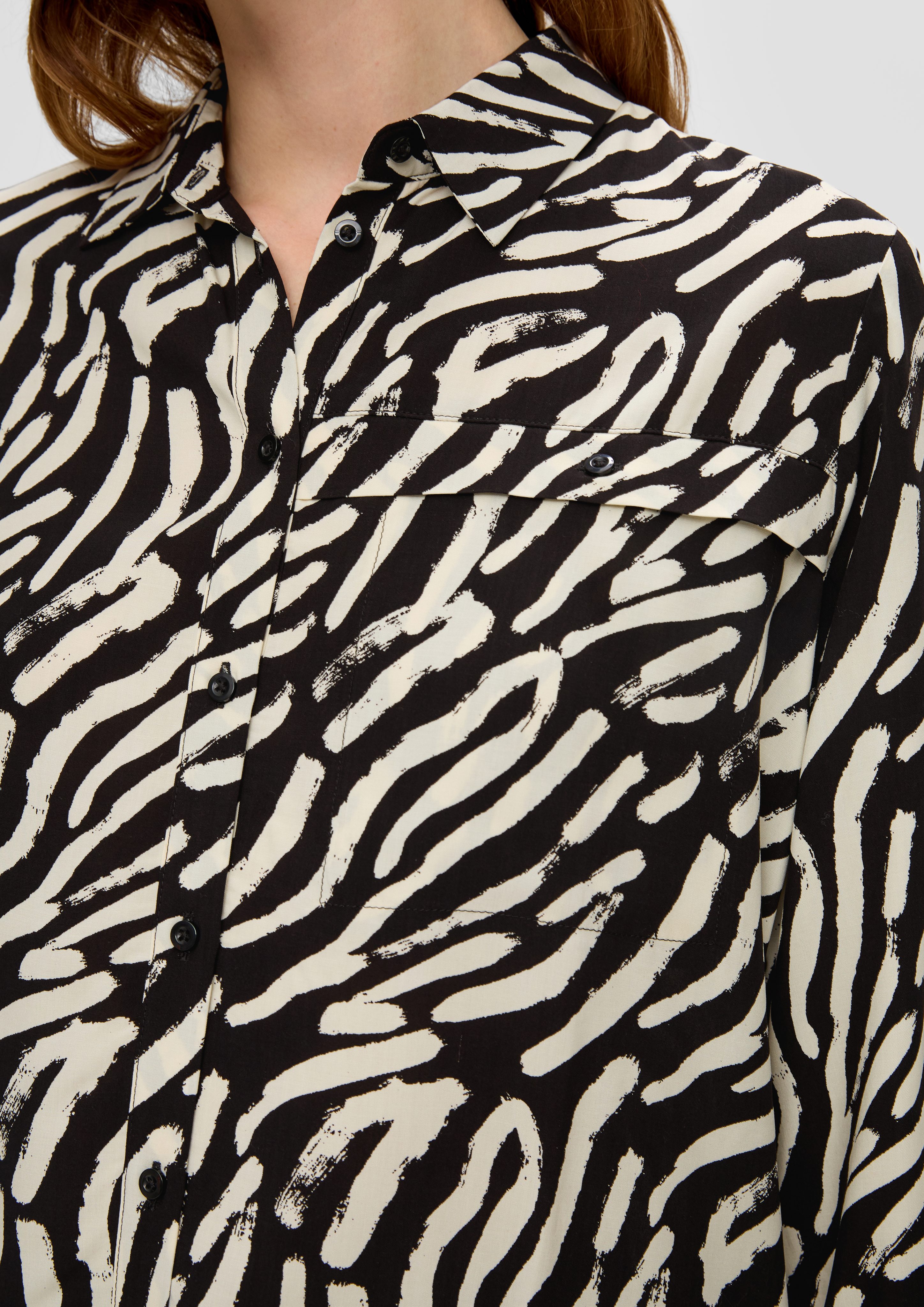 s.Oliver Langarmbluse Longbluse aus reiner Viskose günstig online kaufen