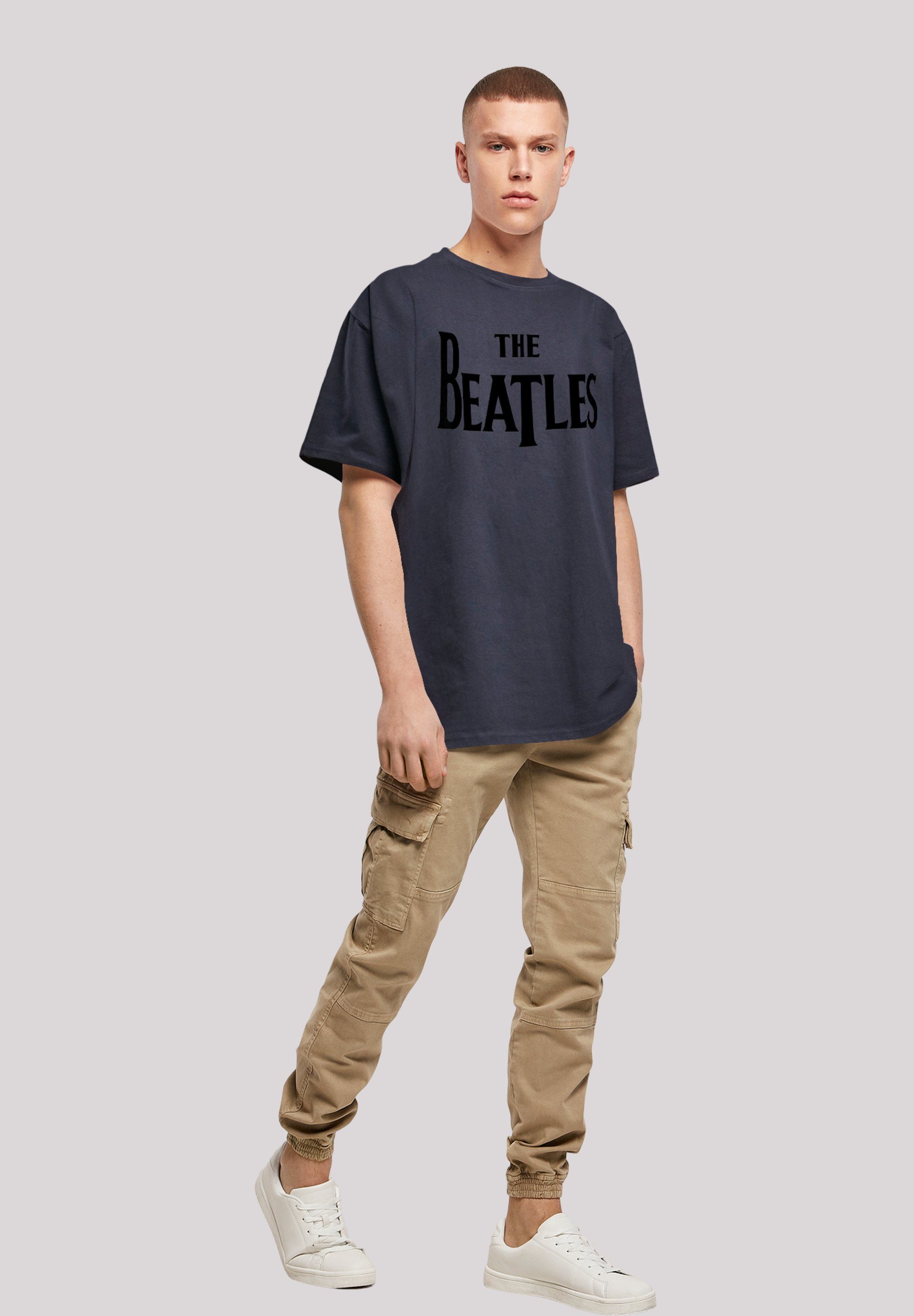 Black navy Logo F4NT4STIC Band Beatles Print The T-Shirt T Drop