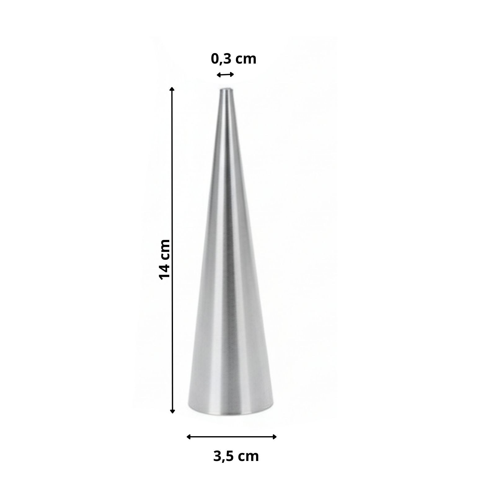 BIG-PAN Backform Backform 10-er Set Trubotschki aus Edelstahl, groß, L-14 cm Ø3,5 cm, (Cannoli Trubotschki)